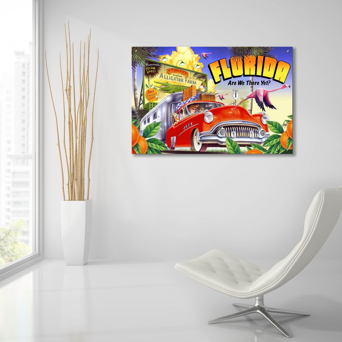 Epic Art 'Road Trip' by James Mazzotta, Acrylic Glass Wall Art,36x24