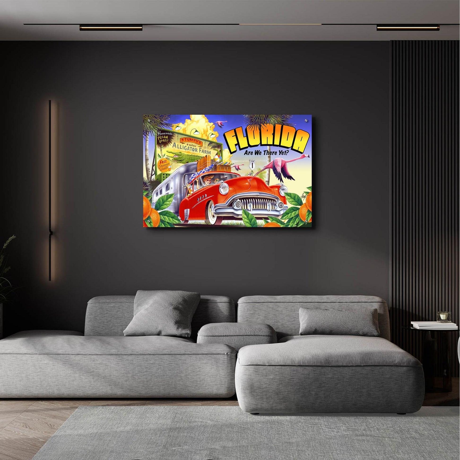Epic Art 'Road Trip' by James Mazzotta, Acrylic Glass Wall Art,36x24