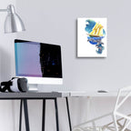 Epic Art 'Sailboat Dolphin Wave' by James Mazzotta, Acrylic Glass Wall Art,12x16