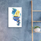 Epic Art 'Sailboat Dolphin Wave' by James Mazzotta, Acrylic Glass Wall Art,16x24