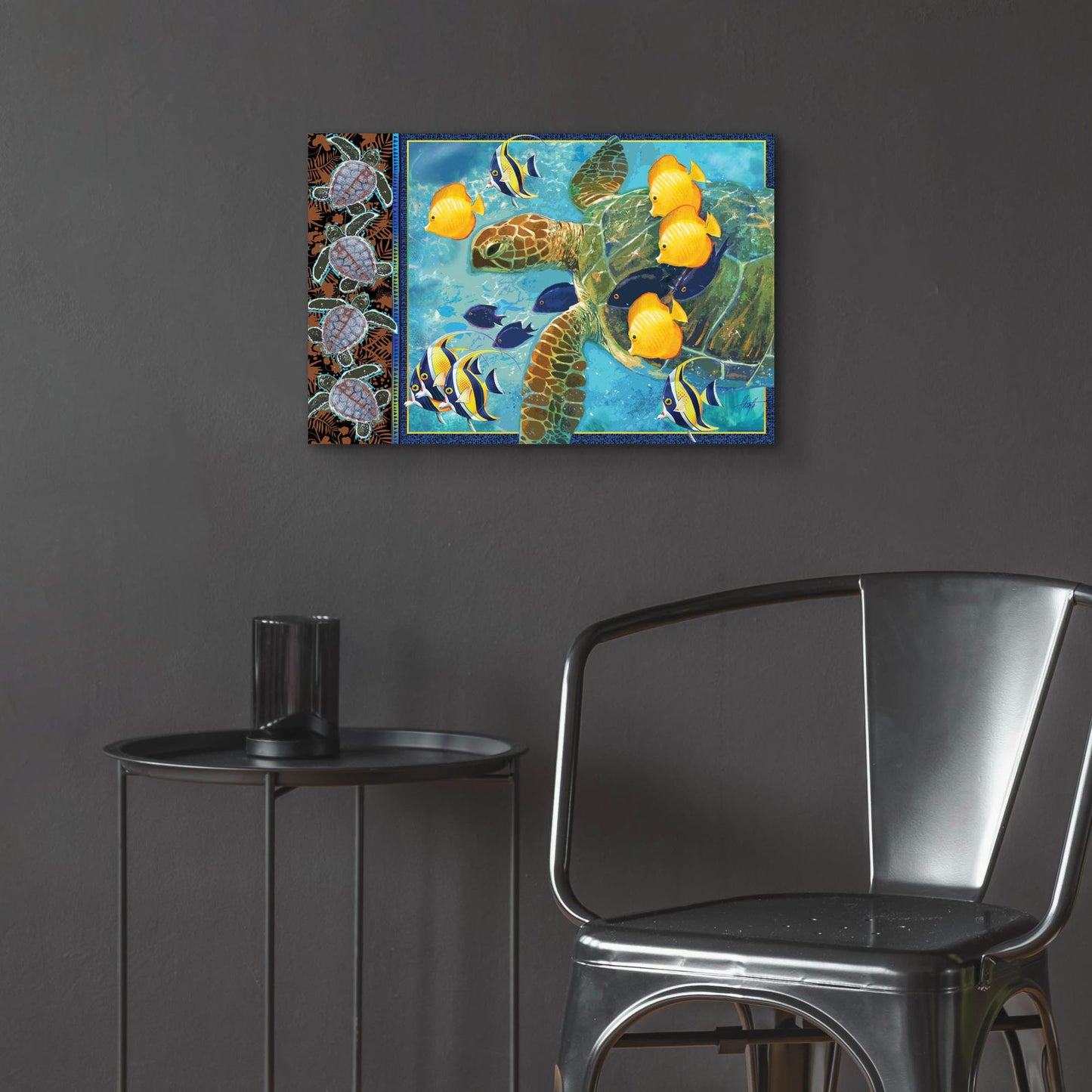 Epic Art 'Turtle Hatchlings' by James Mazzotta, Acrylic Glass Wall Art,24x16