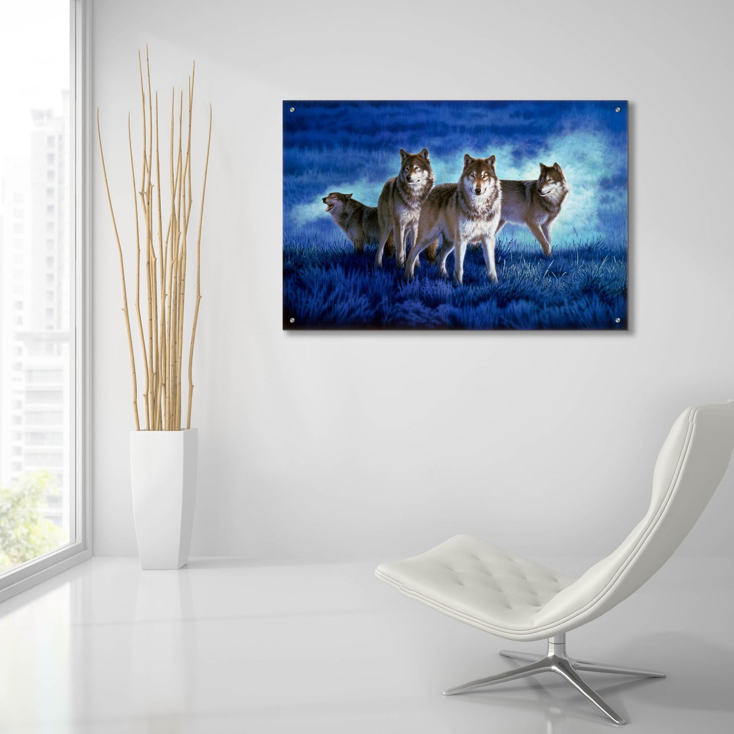 Epic Art 'Blue Legend' by Joh Naito, Acrylic Glass Wall Art,36x24