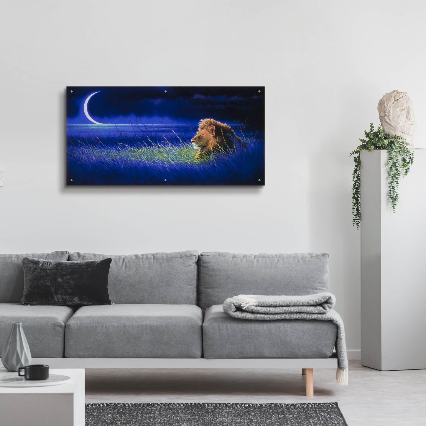 Epic Art 'Crescent' by Joh Naito, Acrylic Glass Wall Art,48x24