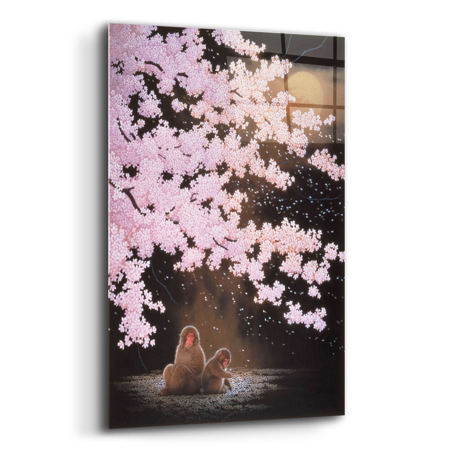 Epic Art 'Falling Cherry Blossoms' by Joh Naito, Acrylic Glass Wall Art,12x16