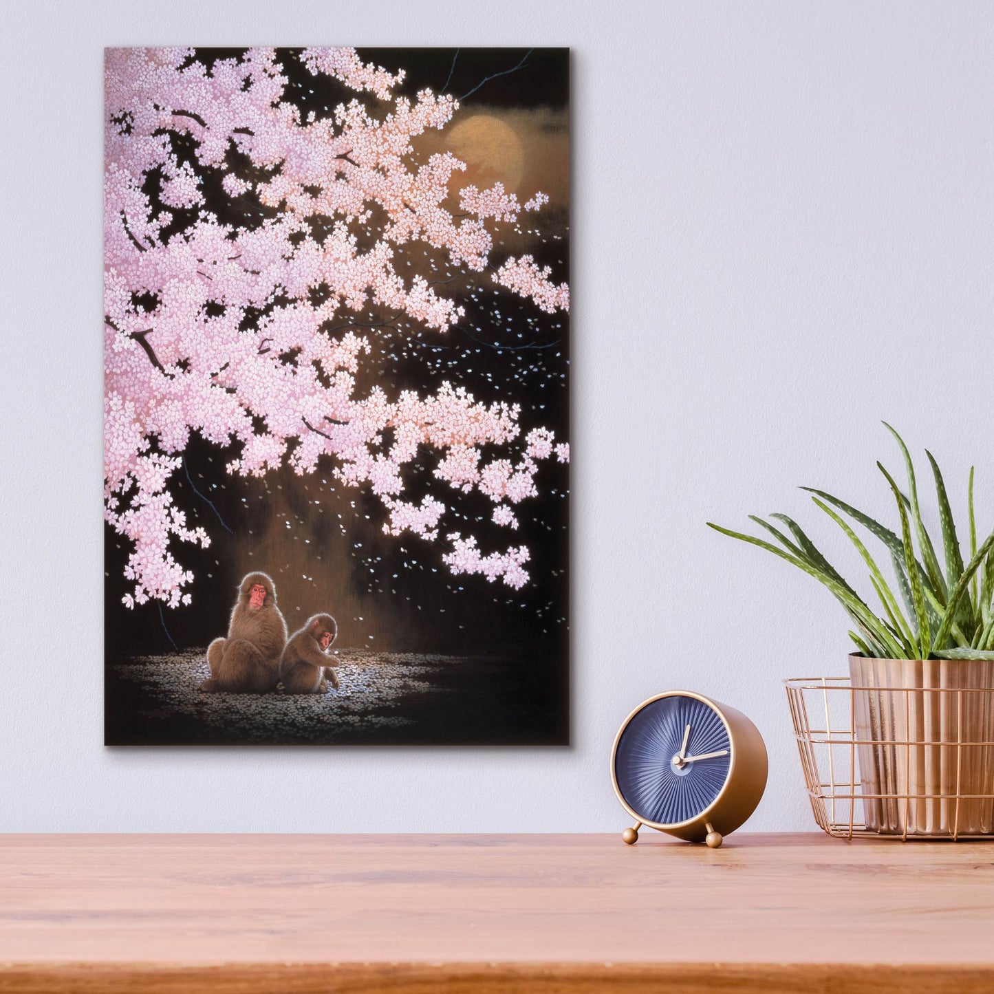 Epic Art 'Falling Cherry Blossoms' by Joh Naito, Acrylic Glass Wall Art,12x16