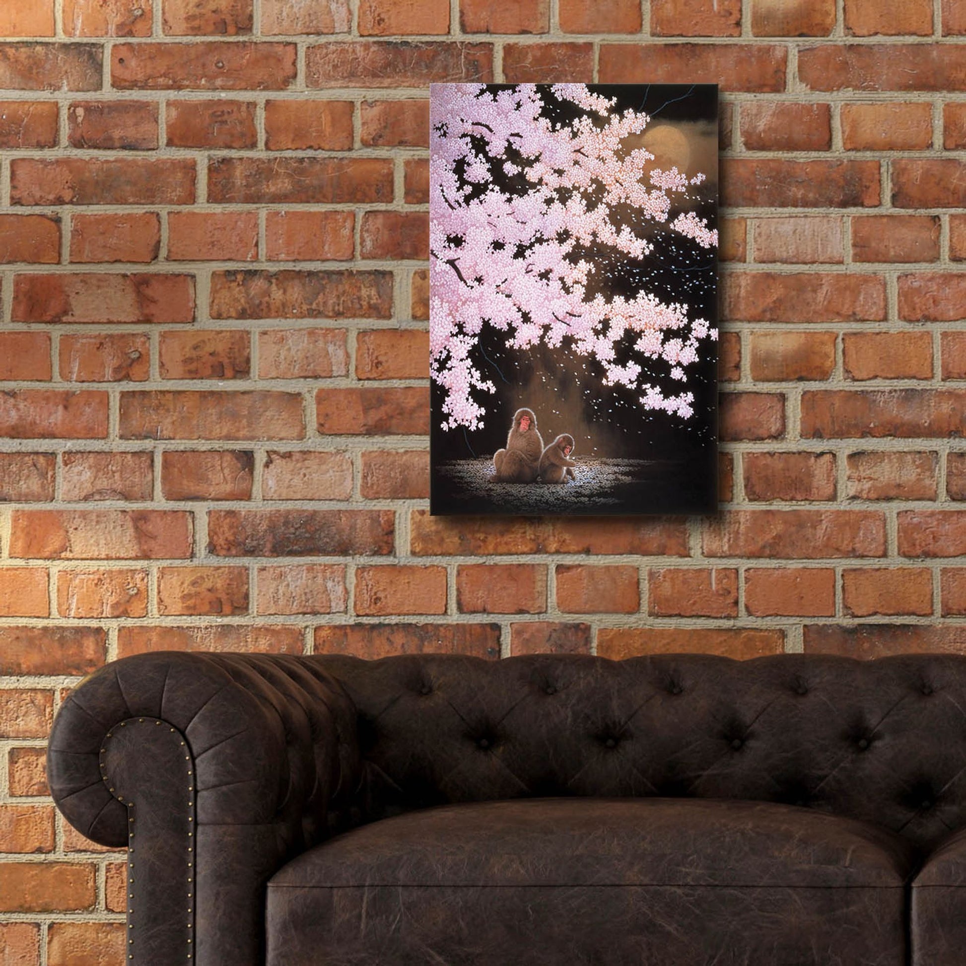 Epic Art 'Falling Cherry Blossoms' by Joh Naito, Acrylic Glass Wall Art,16x24