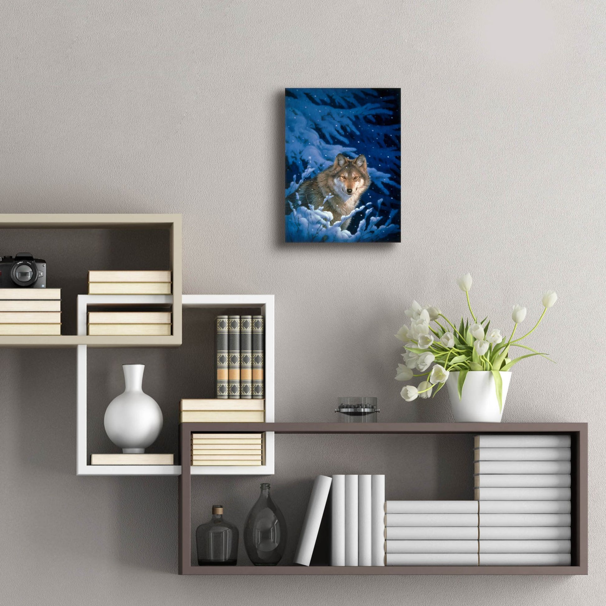 Epic Art 'Winter-Snow' by Joh Naito, Acrylic Glass Wall Art,12x16