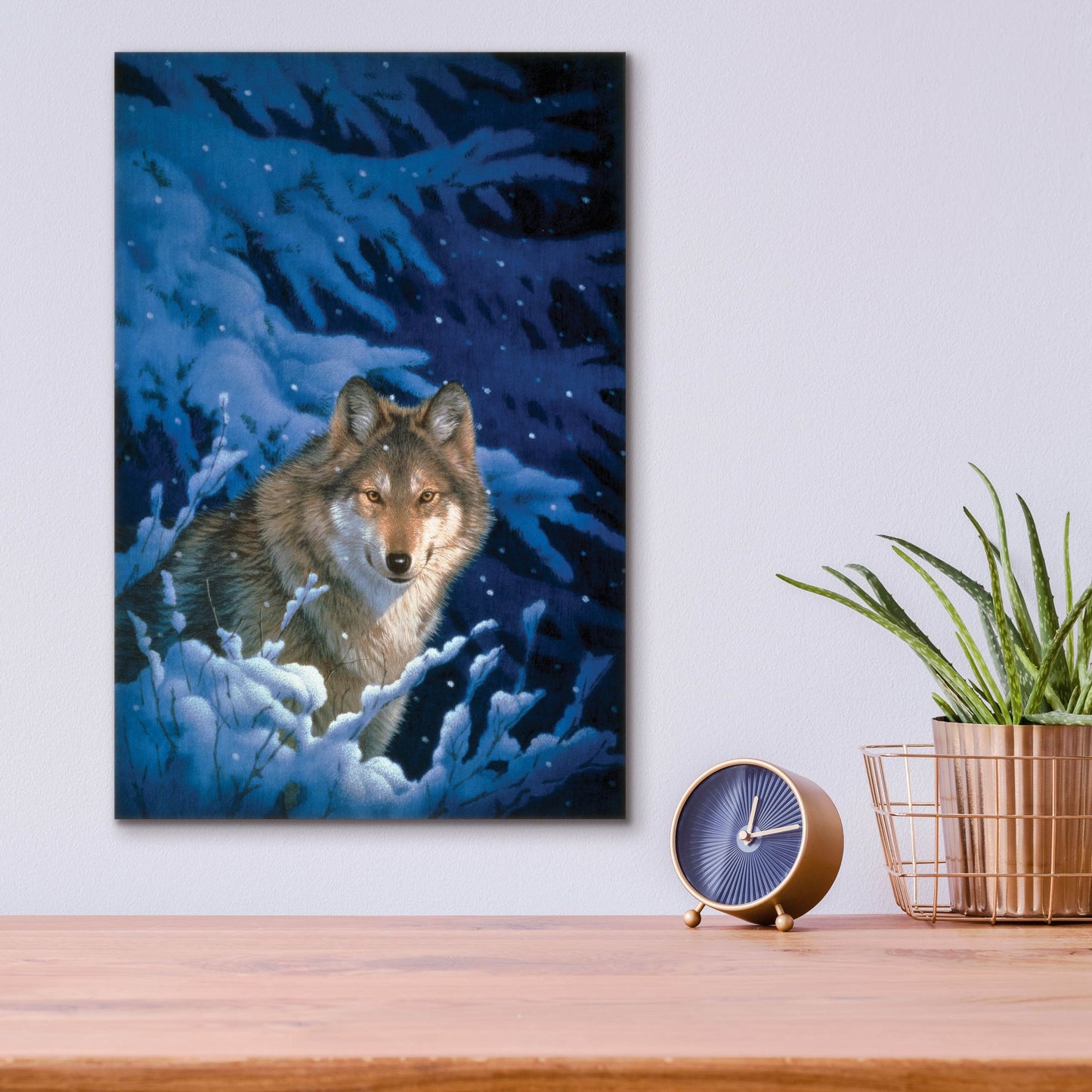 Epic Art 'Winter-Snow' by Joh Naito, Acrylic Glass Wall Art,12x16