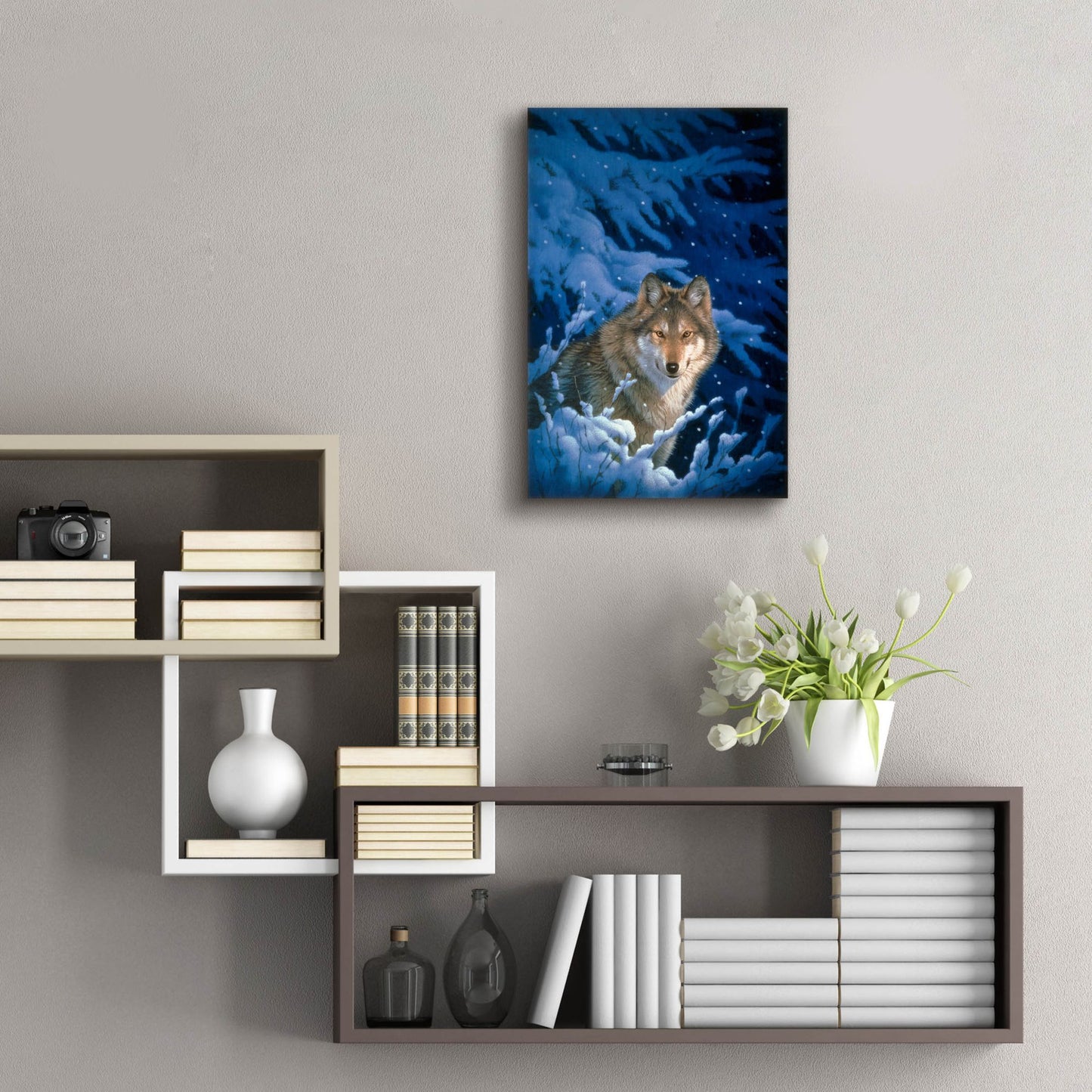 Epic Art 'Winter-Snow' by Joh Naito, Acrylic Glass Wall Art,16x24