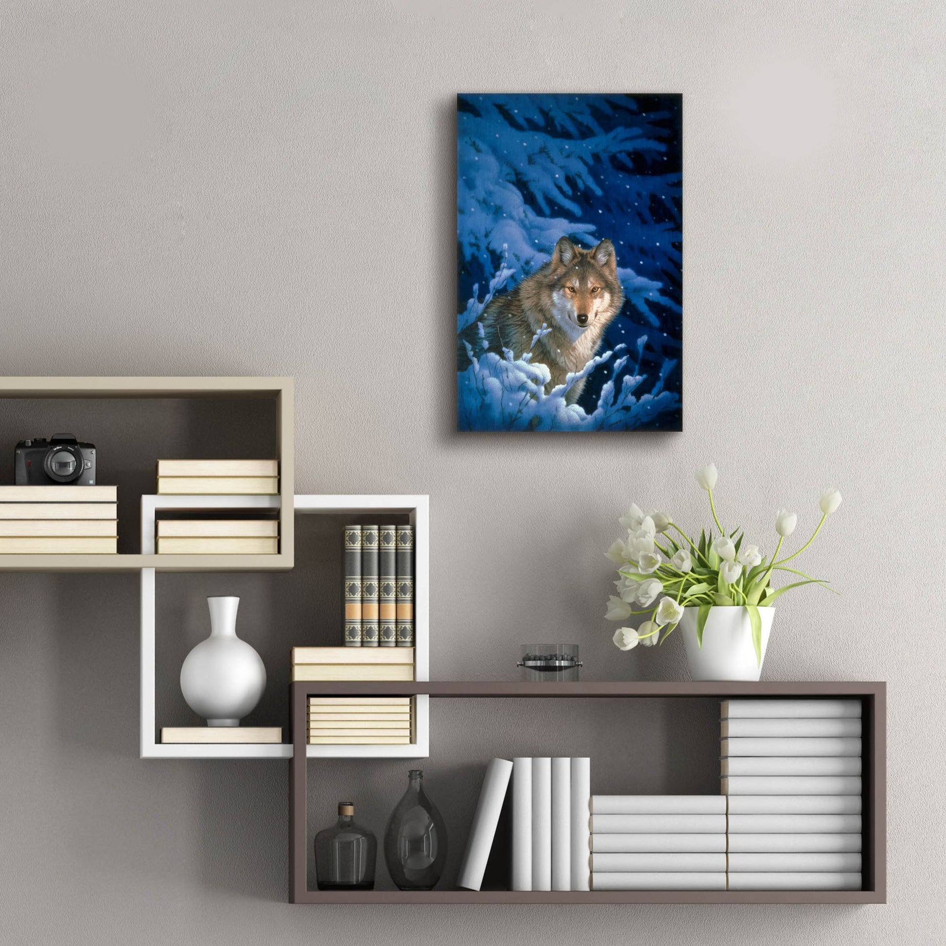 Epic Art 'Winter-Snow' by Joh Naito, Acrylic Glass Wall Art,16x24