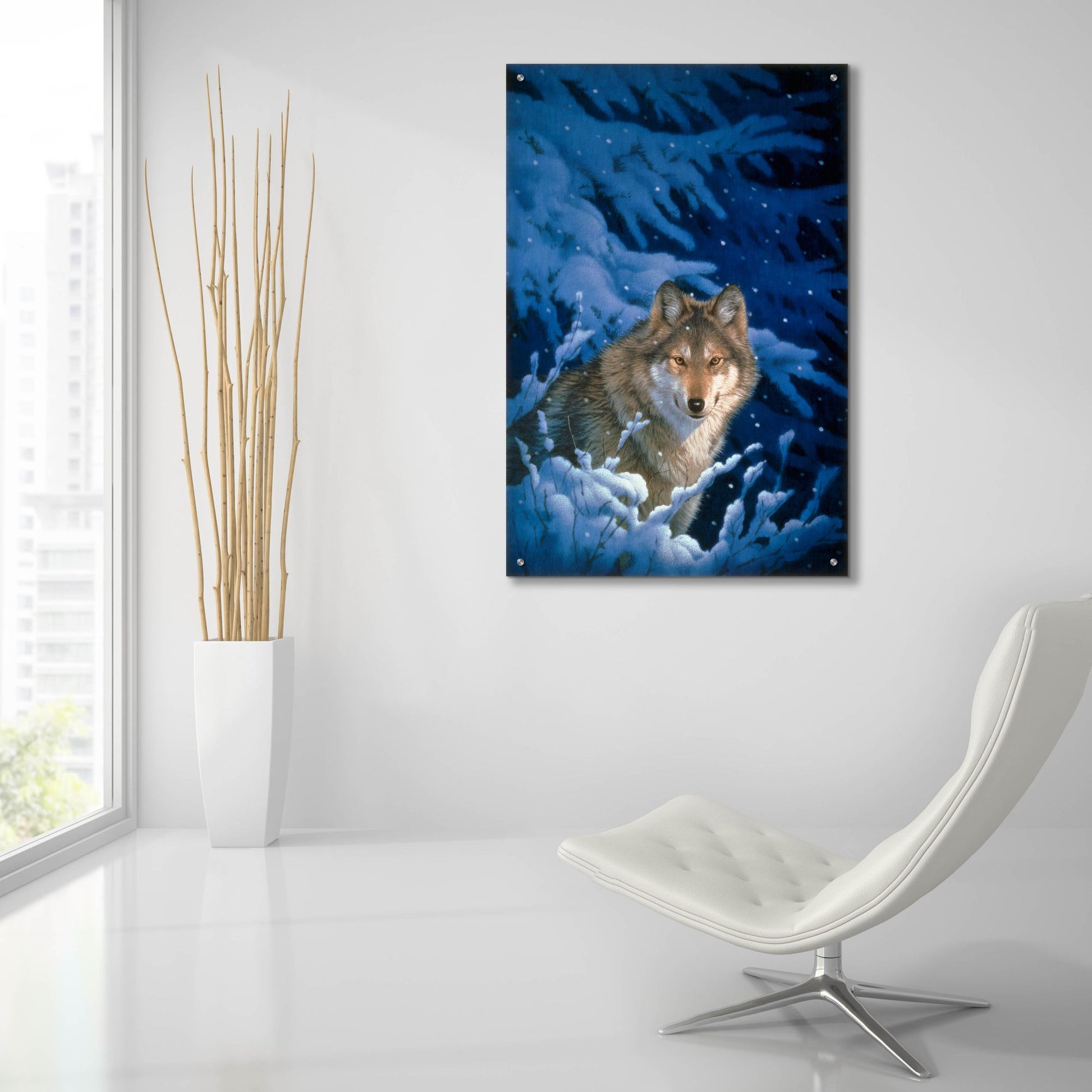Epic Art 'Winter-Snow' by Joh Naito, Acrylic Glass Wall Art,24x36
