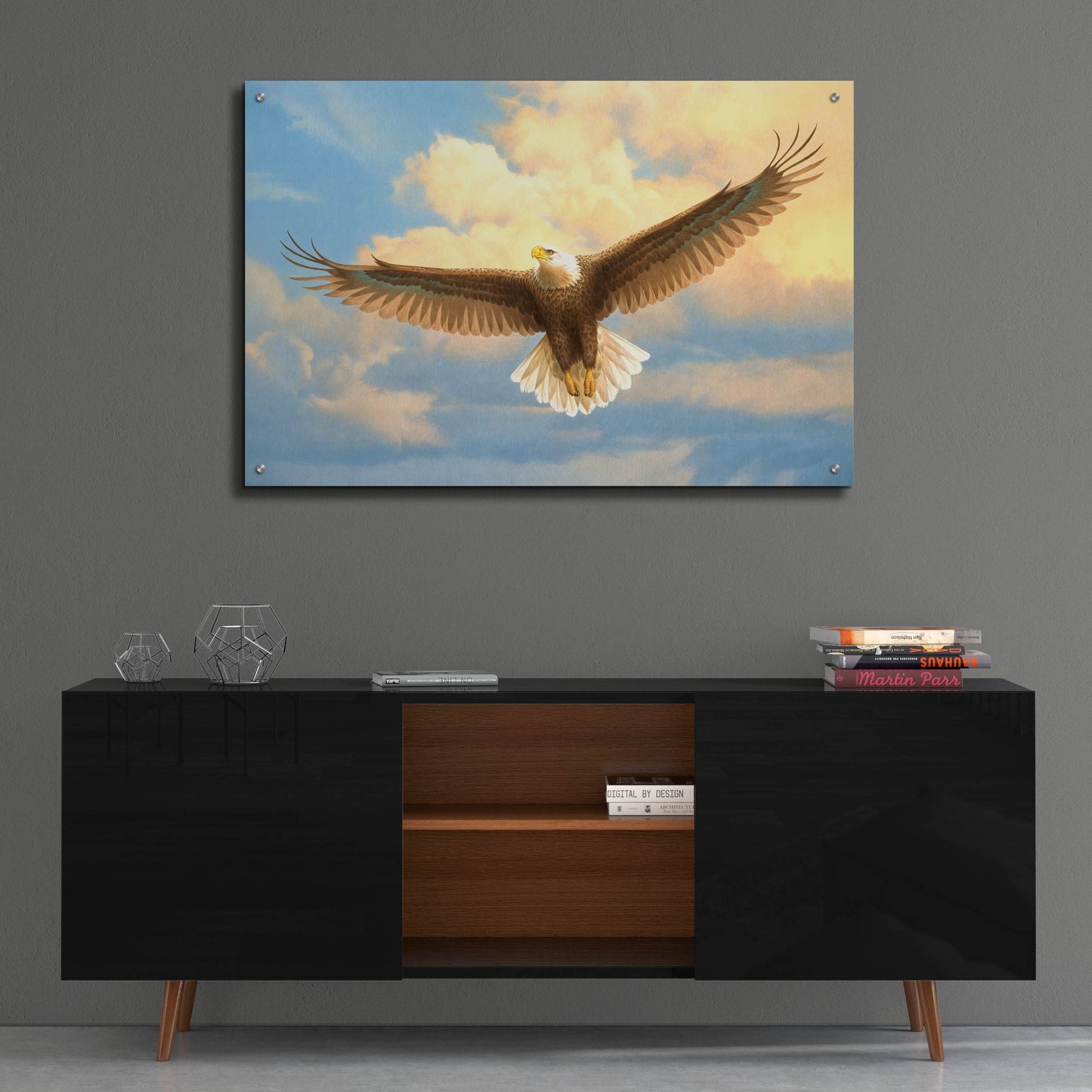 Epic Art 'Bald Eagle' by Joh Naito, Acrylic Glass Wall Art,36x24