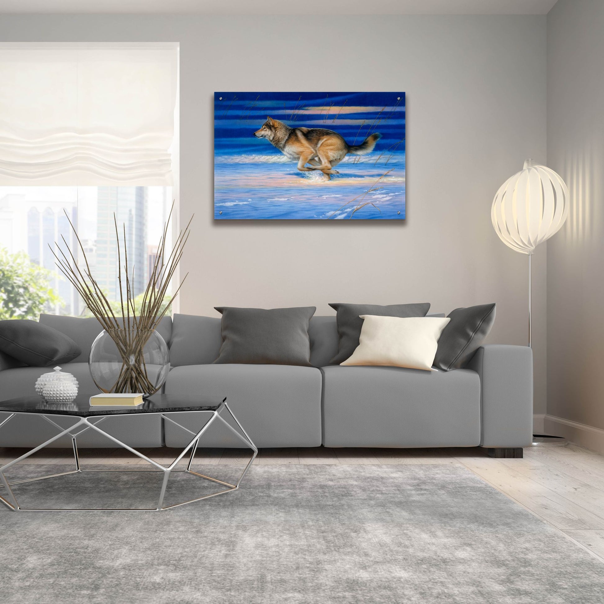 Epic Art 'Snow Beat' by Joh Naito, Acrylic Glass Wall Art,36x24