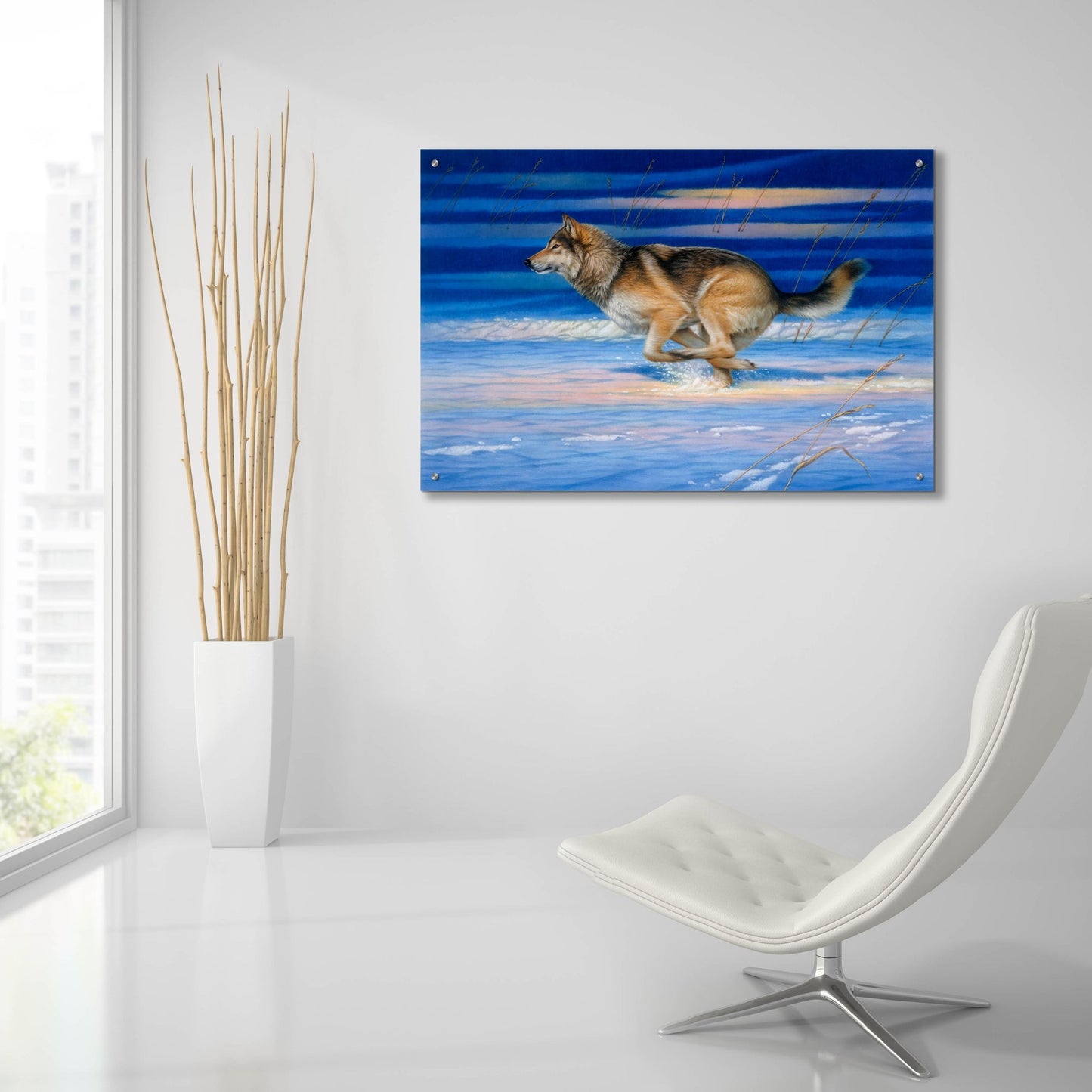 Epic Art 'Snow Beat' by Joh Naito, Acrylic Glass Wall Art,36x24