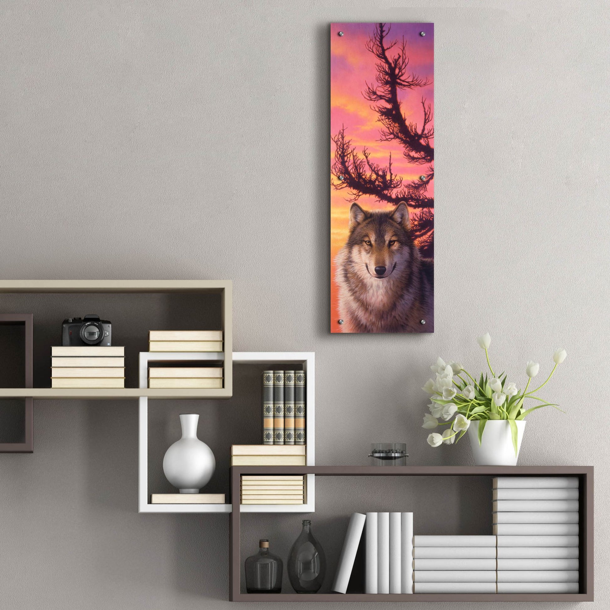 Epic Art 'Warm Sky' by Joh Naito, Acrylic Glass Wall Art,12x36