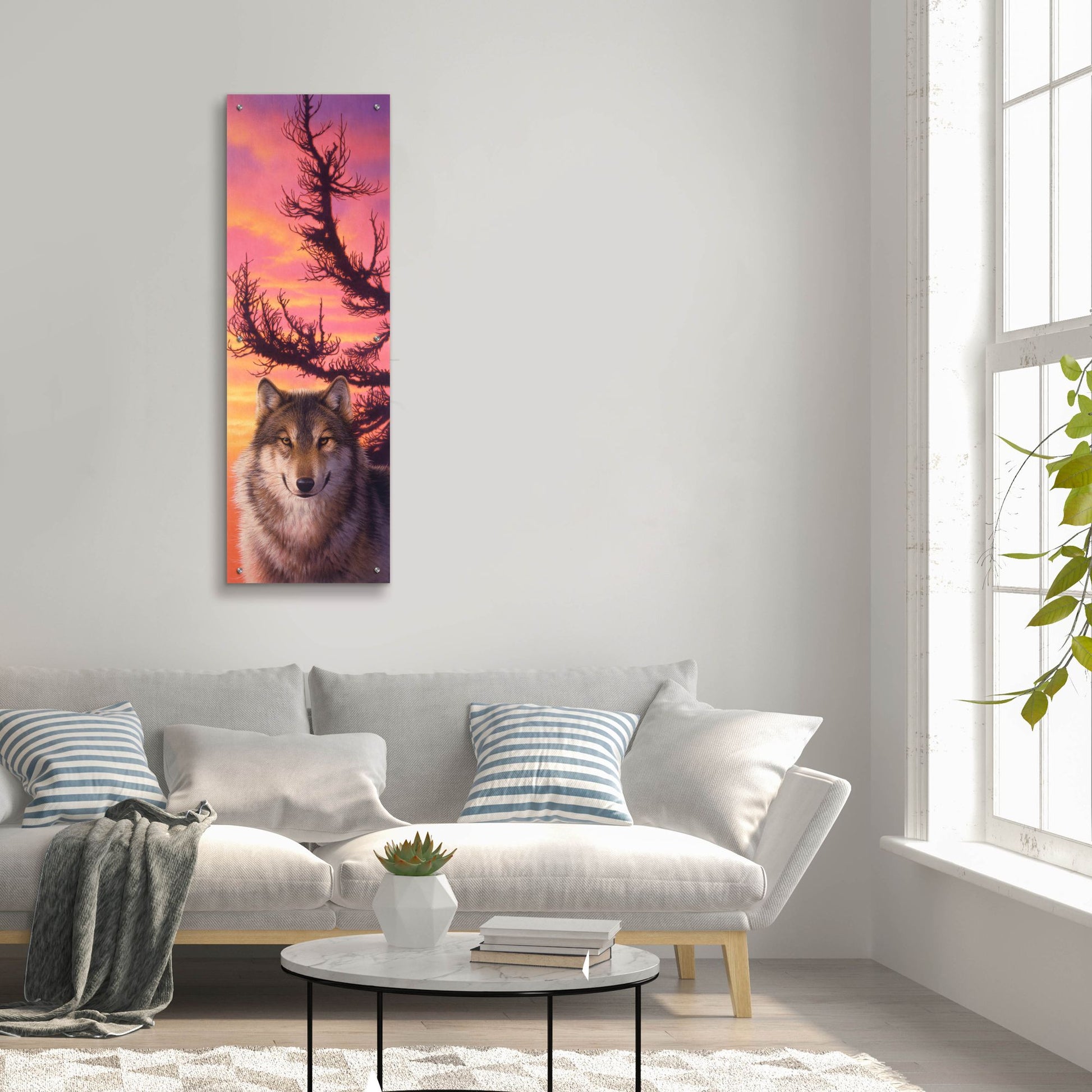 Epic Art 'Warm Sky' by Joh Naito, Acrylic Glass Wall Art,16x48