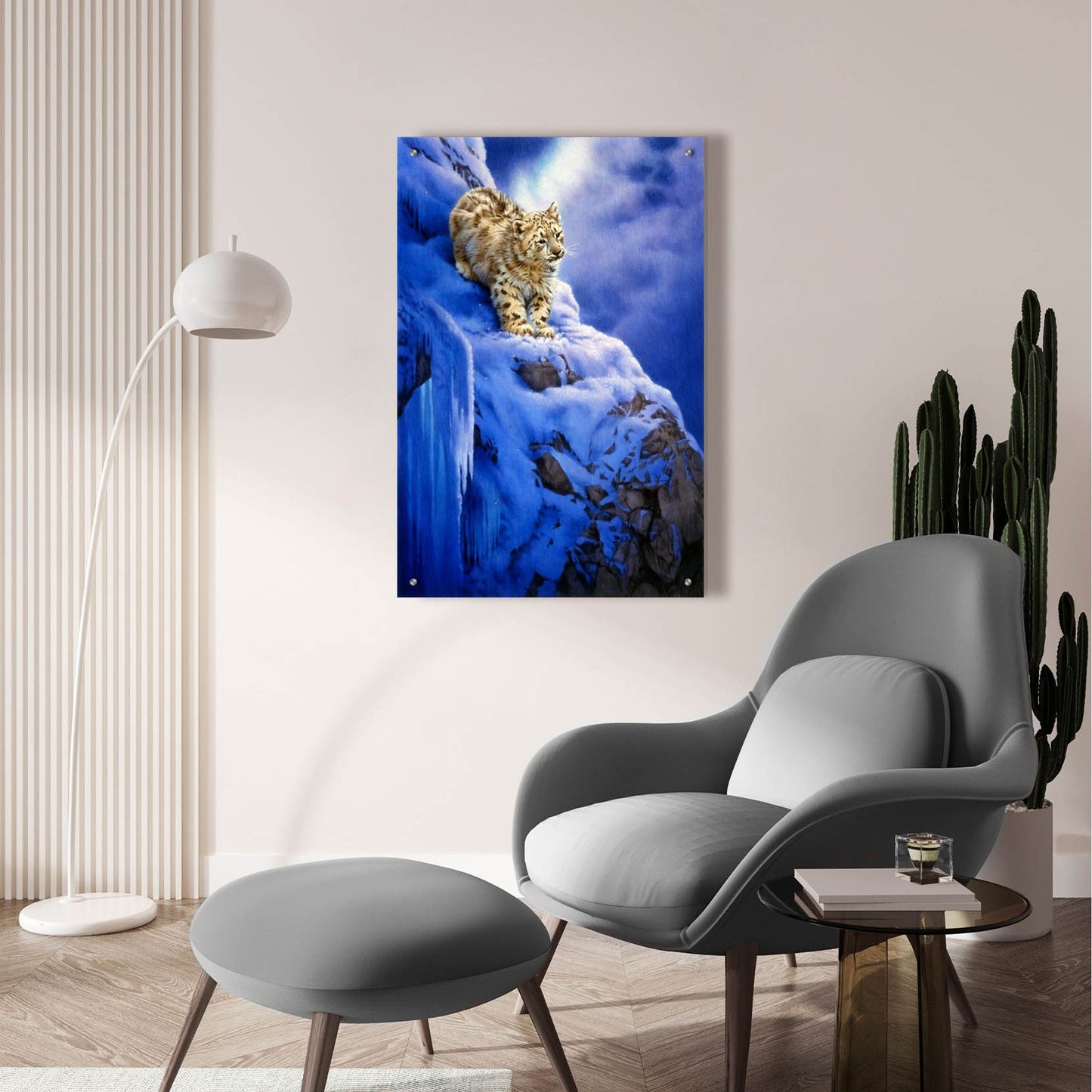 Epic Art 'Snowy Cliff' by Joh Naito, Acrylic Glass Wall Art,24x36