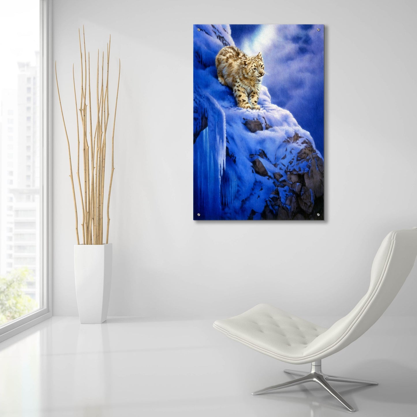 Epic Art 'Snowy Cliff' by Joh Naito, Acrylic Glass Wall Art,24x36