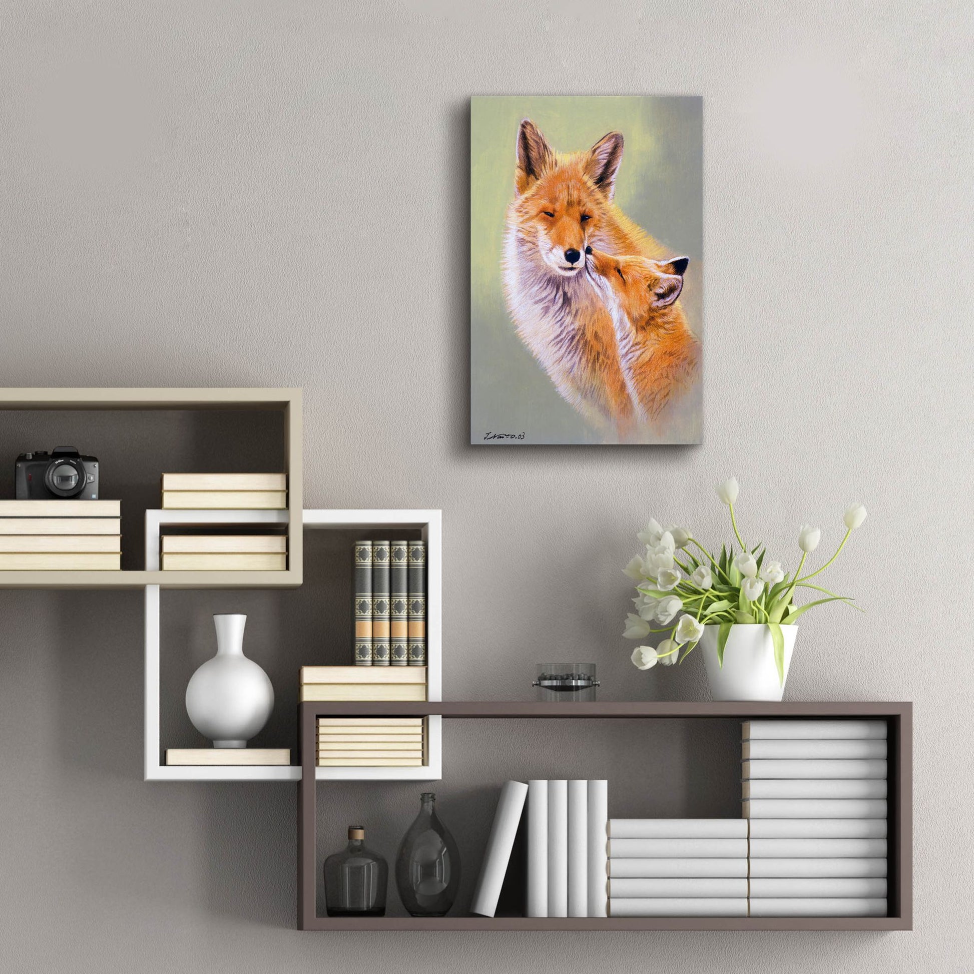 Epic Art 'Mother'S Love' by Joh Naito, Acrylic Glass Wall Art,16x24