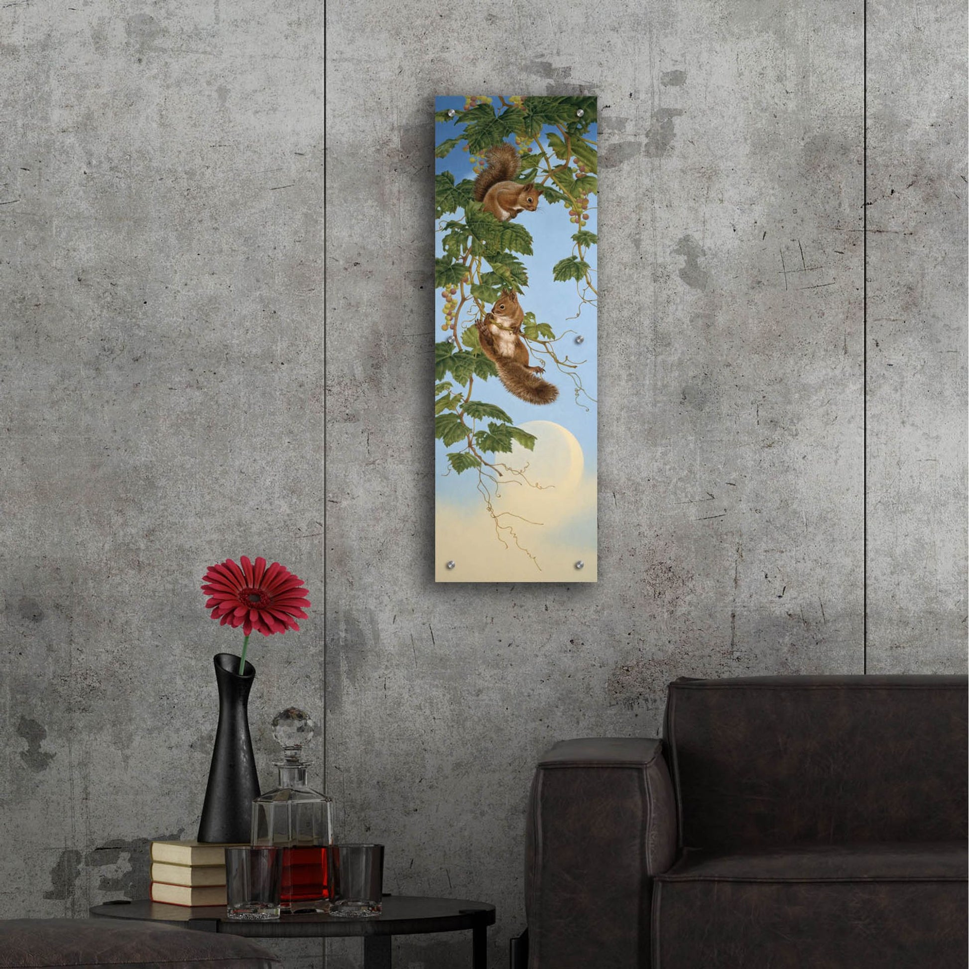 Epic Art 'Climbing' by Joh Naito, Acrylic Glass Wall Art,12x36