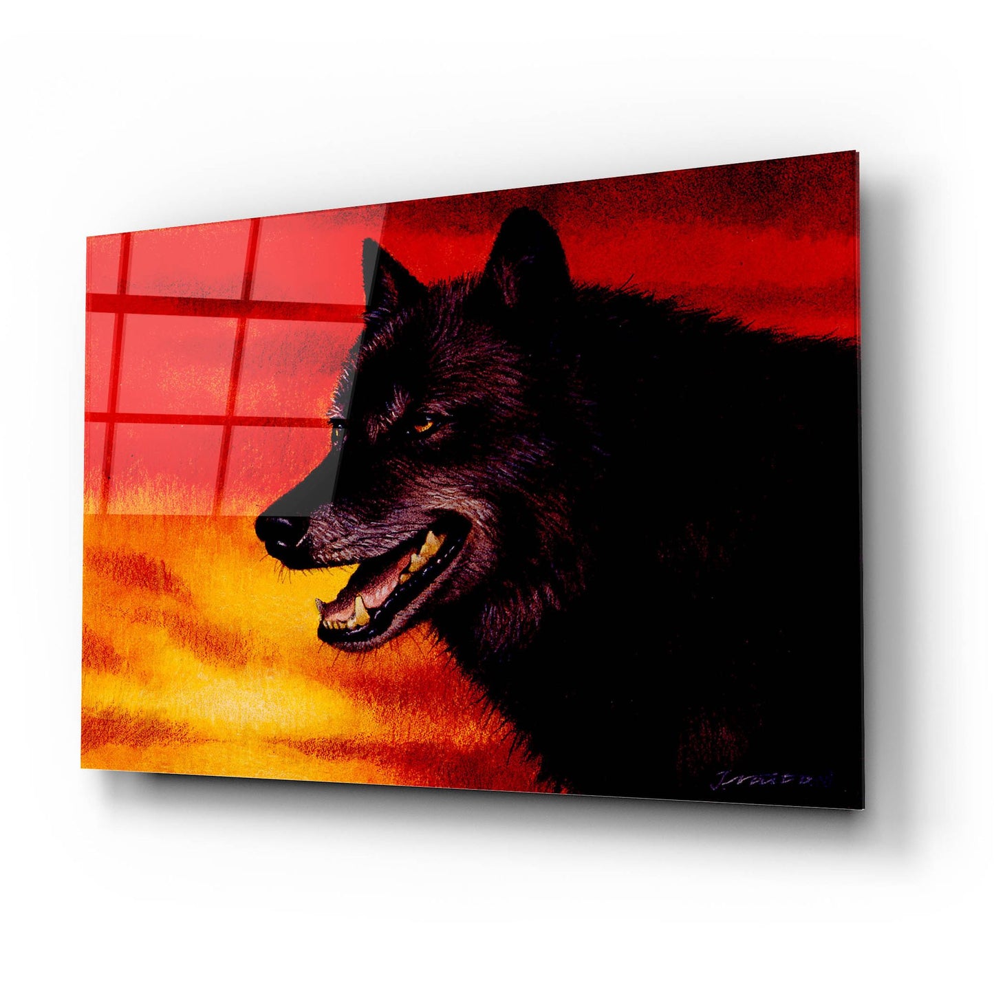 Epic Art 'Red Skies' by Joh Naito, Acrylic Glass Wall Art,24x16