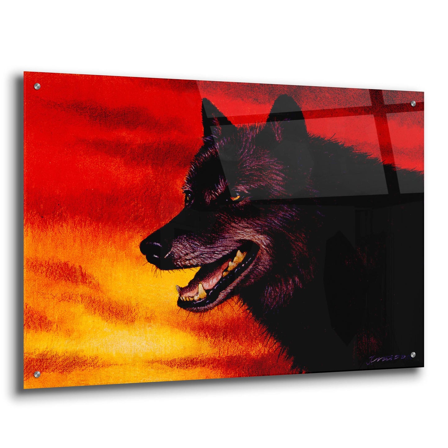 Epic Art 'Red Skies' by Joh Naito, Acrylic Glass Wall Art,36x24