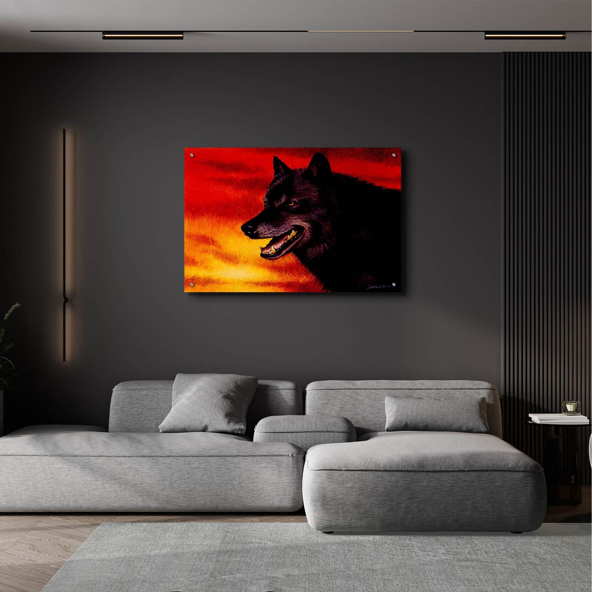 Epic Art 'Red Skies' by Joh Naito, Acrylic Glass Wall Art,36x24