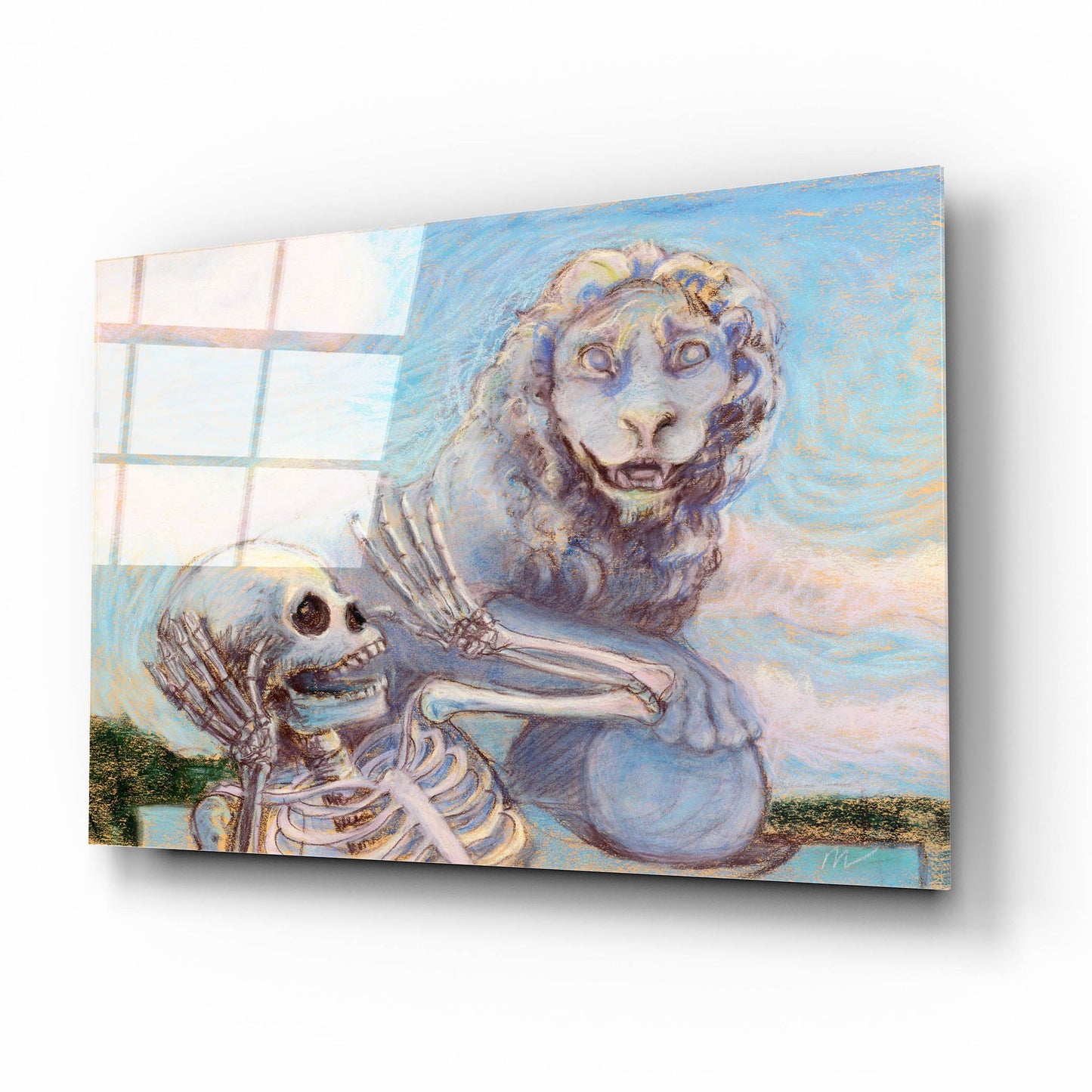 Epic Art 'Ahh! Scary!' by Marie Marfia Fine Art, Acrylic Glass Wall Art,16x12