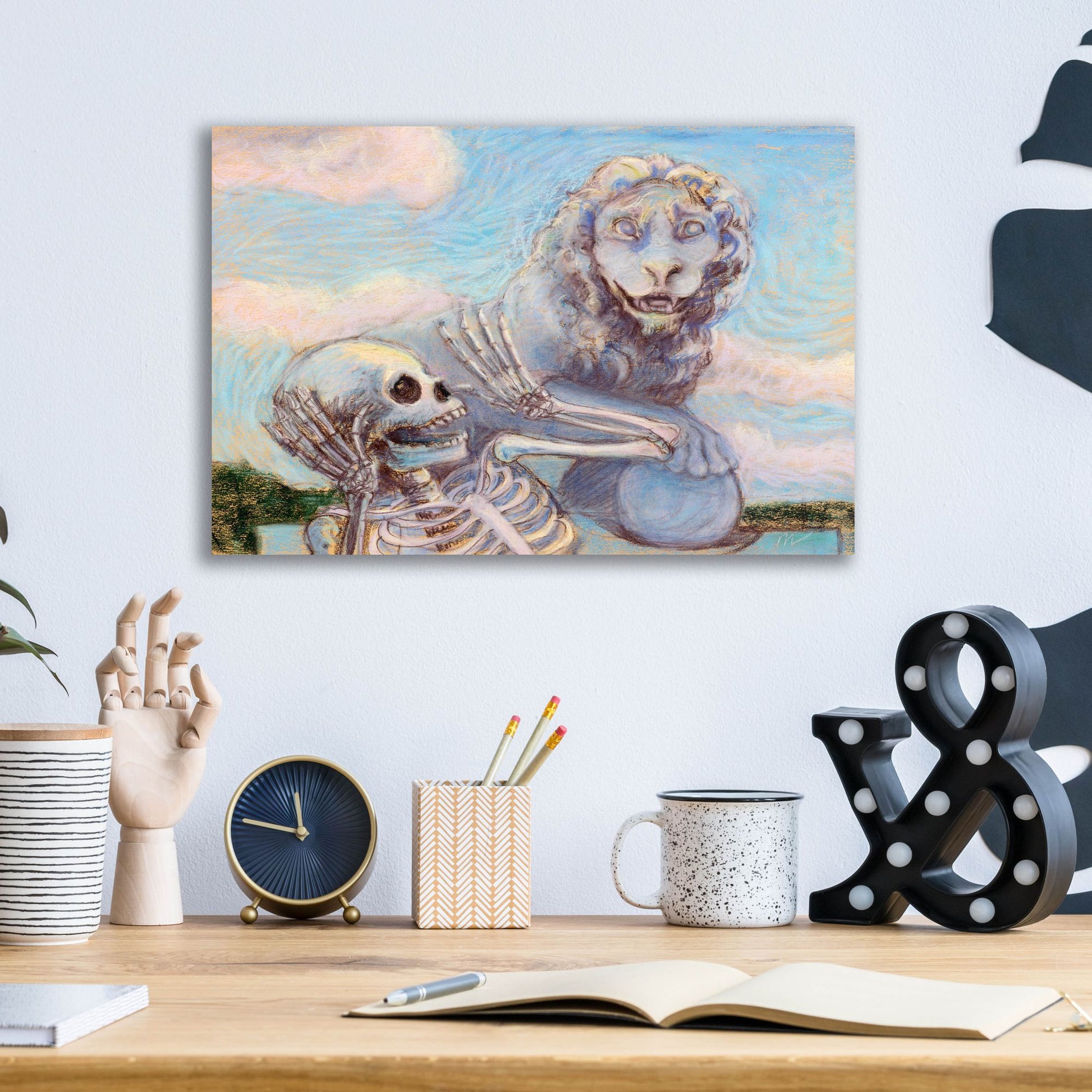 Epic Art 'Ahh! Scary!' by Marie Marfia Fine Art, Acrylic Glass Wall Art,16x12