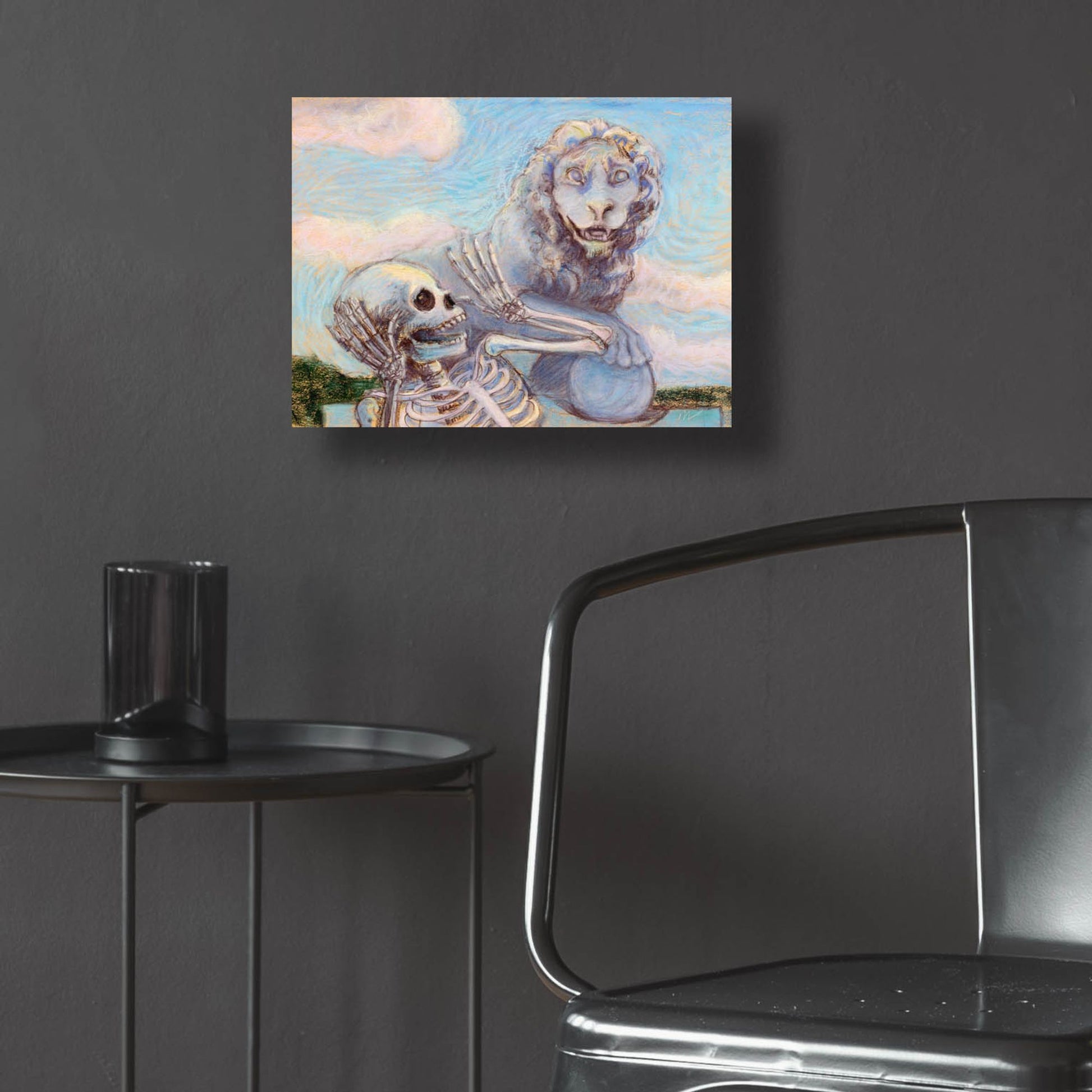 Epic Art 'Ahh! Scary!' by Marie Marfia Fine Art, Acrylic Glass Wall Art,16x12