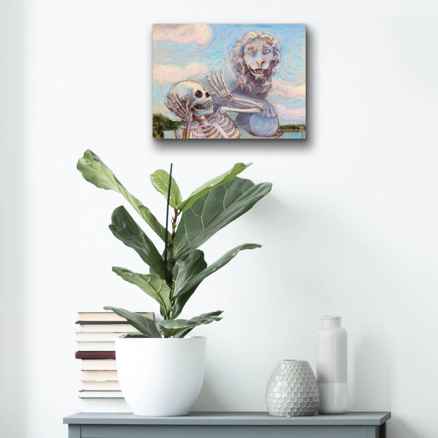 Epic Art 'Ahh! Scary!' by Marie Marfia Fine Art, Acrylic Glass Wall Art,16x12
