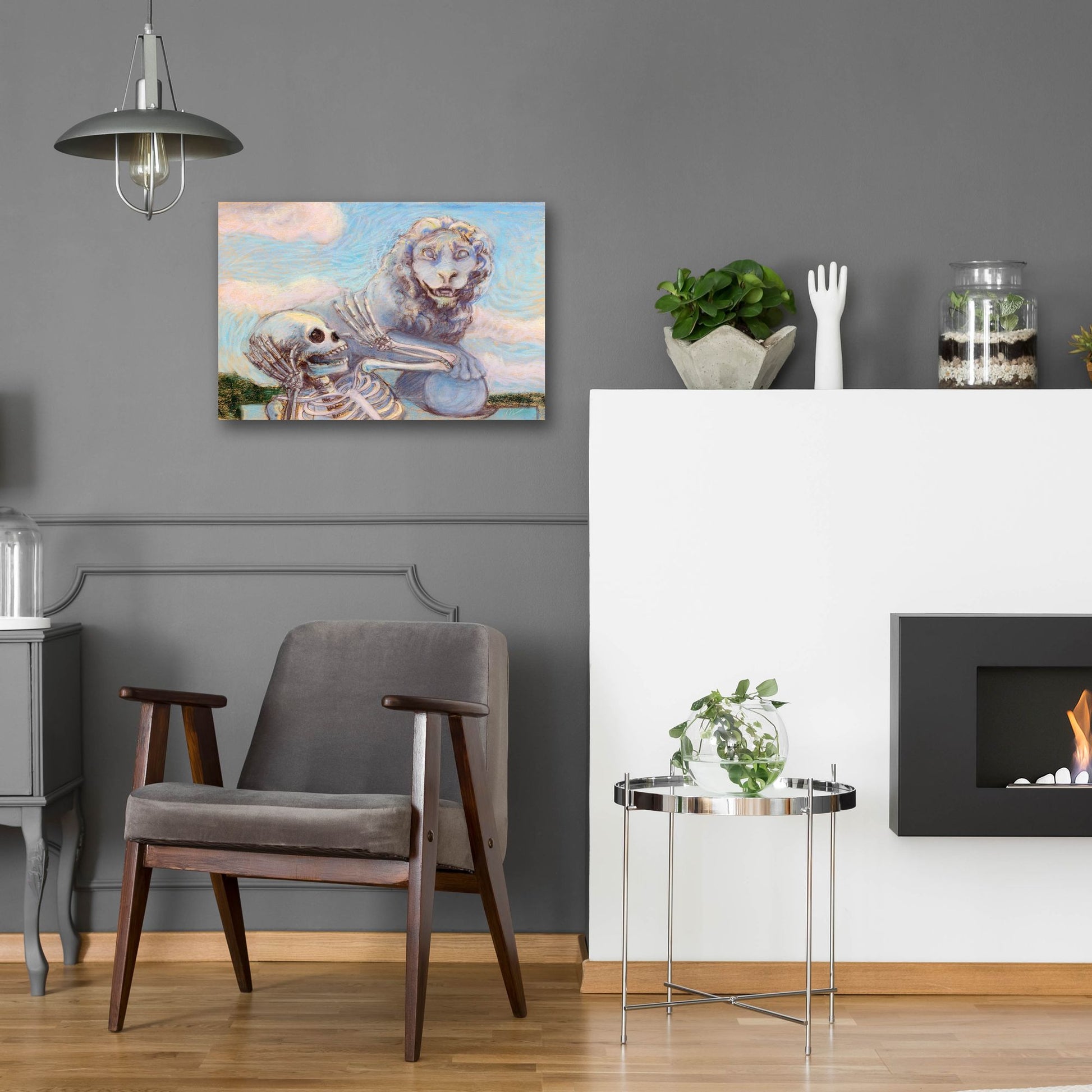 Epic Art 'Ahh! Scary!' by Marie Marfia Fine Art, Acrylic Glass Wall Art,24x16