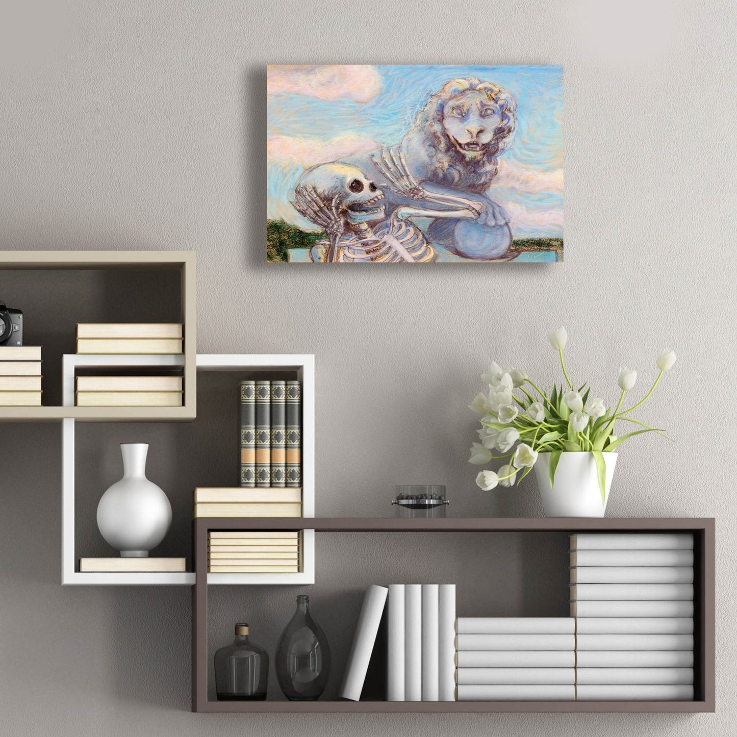 Epic Art 'Ahh! Scary!' by Marie Marfia Fine Art, Acrylic Glass Wall Art,24x16