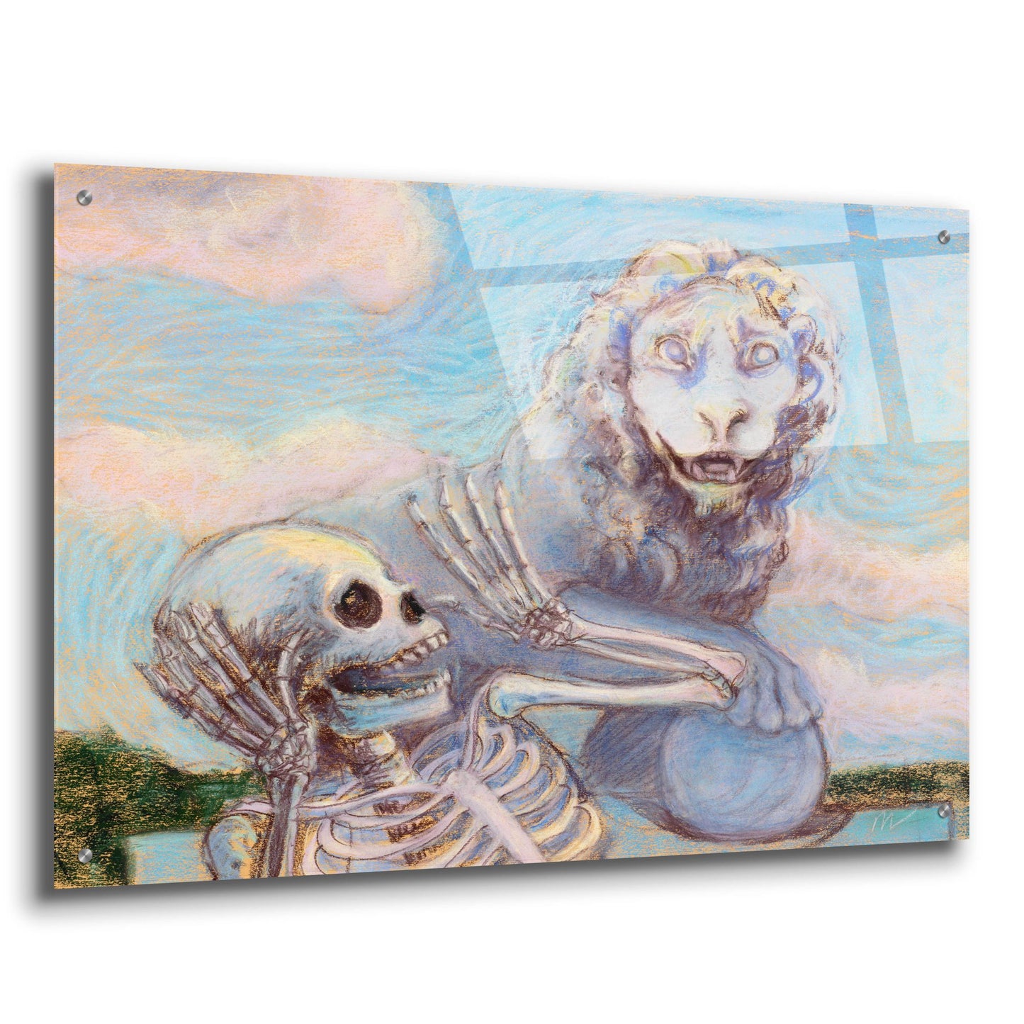 Epic Art 'Ahh! Scary!' by Marie Marfia Fine Art, Acrylic Glass Wall Art,36x24