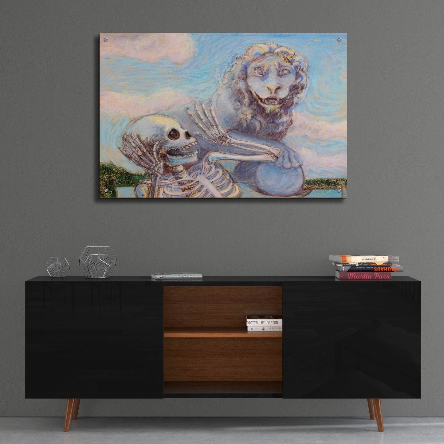Epic Art 'Ahh! Scary!' by Marie Marfia Fine Art, Acrylic Glass Wall Art,36x24
