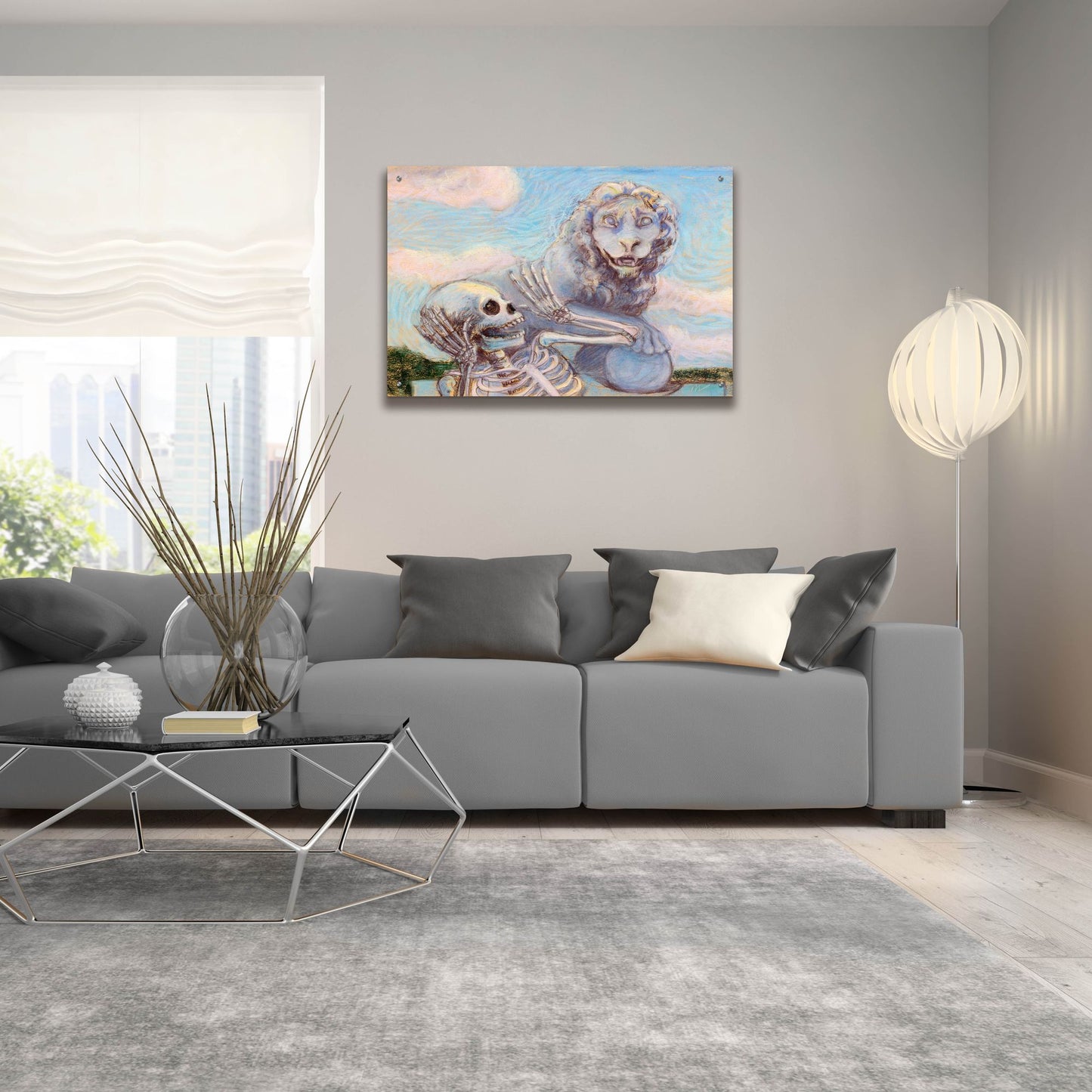Epic Art 'Ahh! Scary!' by Marie Marfia Fine Art, Acrylic Glass Wall Art,36x24