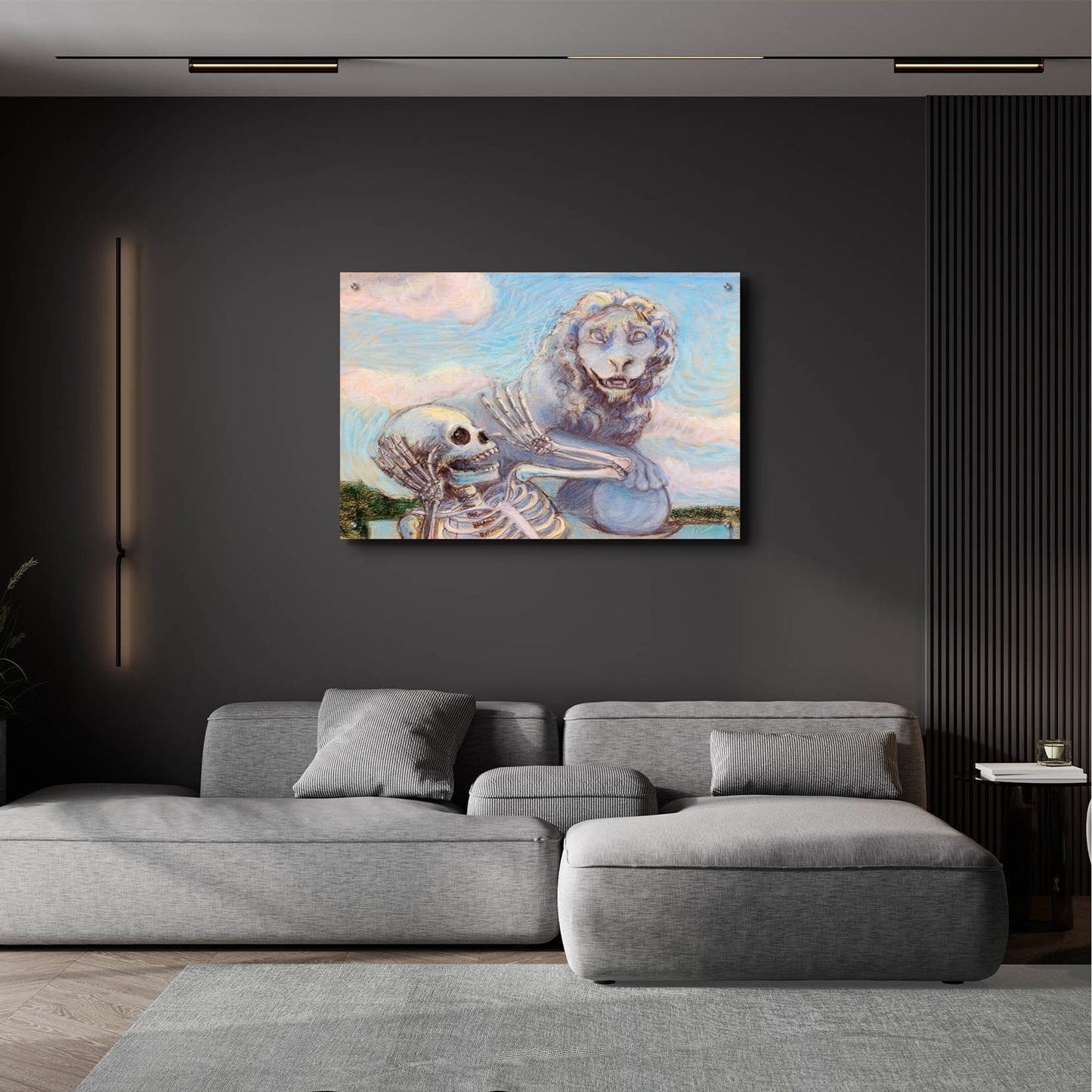 Epic Art 'Ahh! Scary!' by Marie Marfia Fine Art, Acrylic Glass Wall Art,36x24