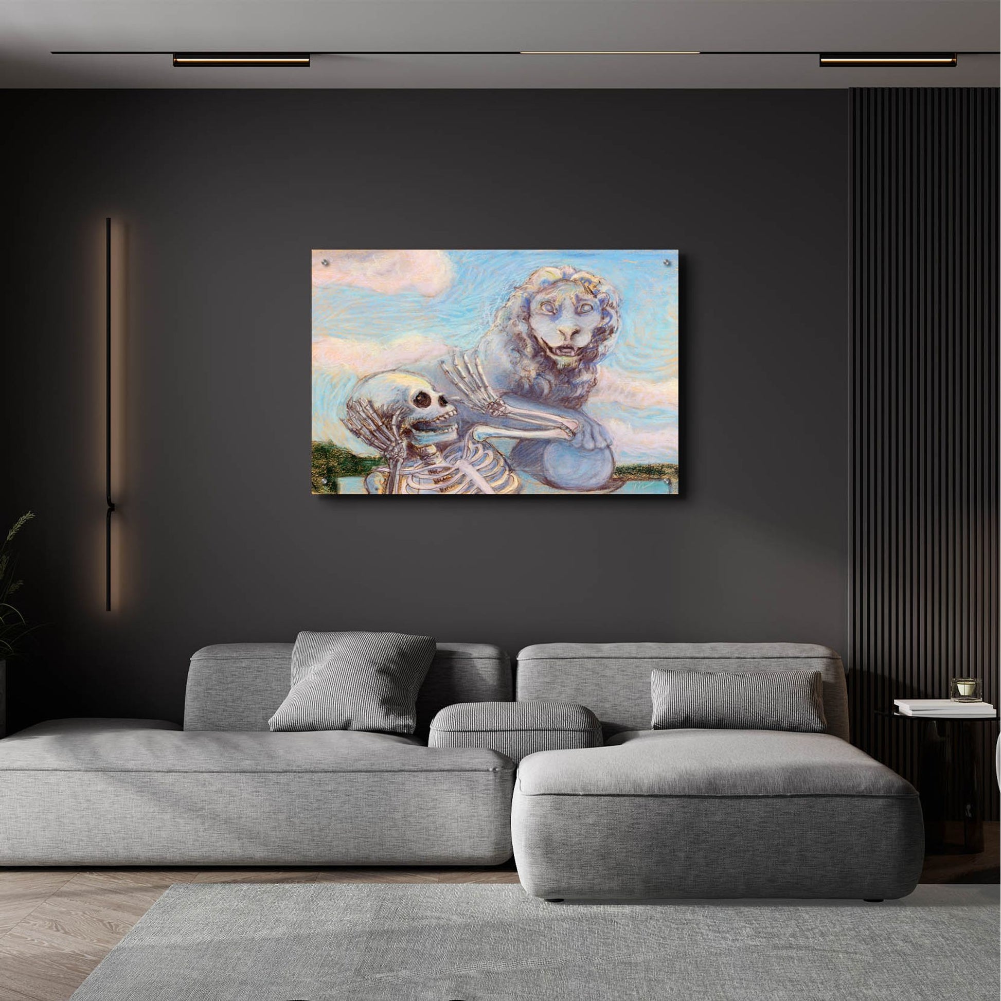 Epic Art 'Ahh! Scary!' by Marie Marfia Fine Art, Acrylic Glass Wall Art,36x24