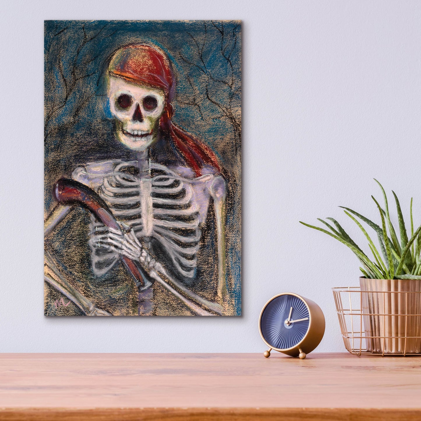 Epic Art 'A Pirate and Her Pistol' by Marie Marfia Fine Art, Acrylic Glass Wall Art,12x16