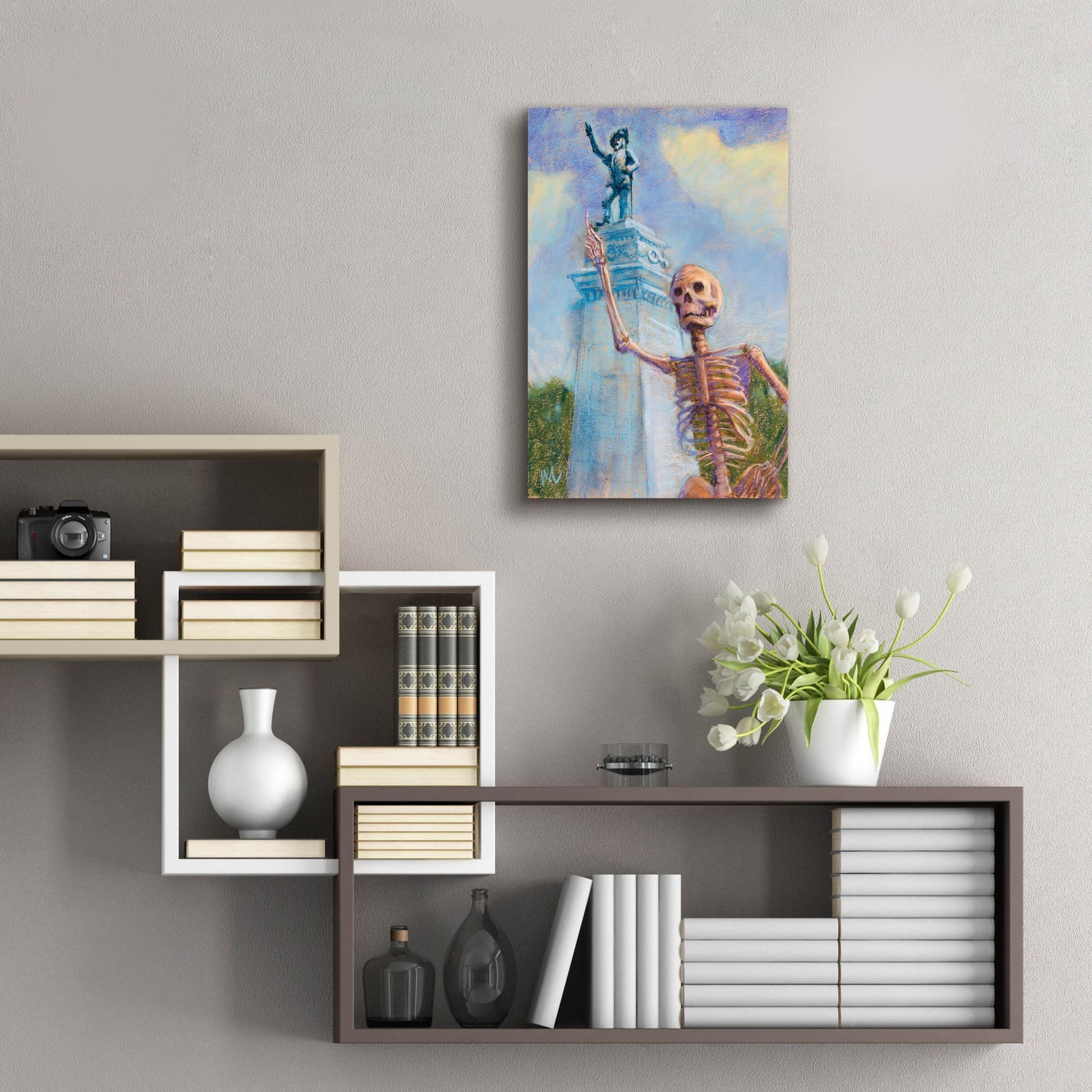 Epic Art 'Me and Juan go way way back' by Marie Marfia Fine Art, Acrylic Glass Wall Art,16x24