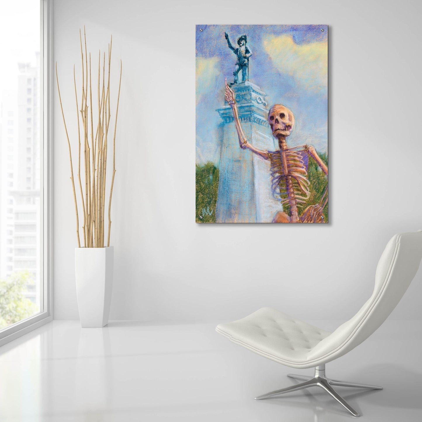 Epic Art 'Me and Juan go way way back' by Marie Marfia Fine Art, Acrylic Glass Wall Art,24x36