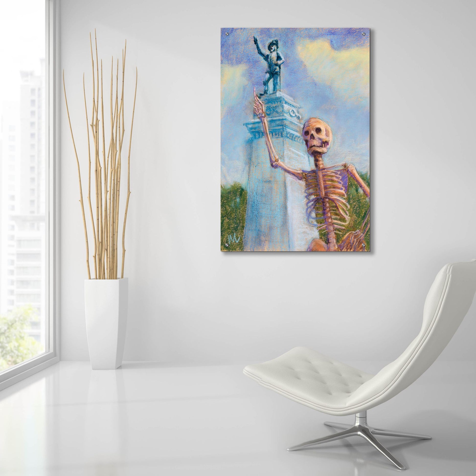 Epic Art 'Me and Juan go way way back' by Marie Marfia Fine Art, Acrylic Glass Wall Art,24x36