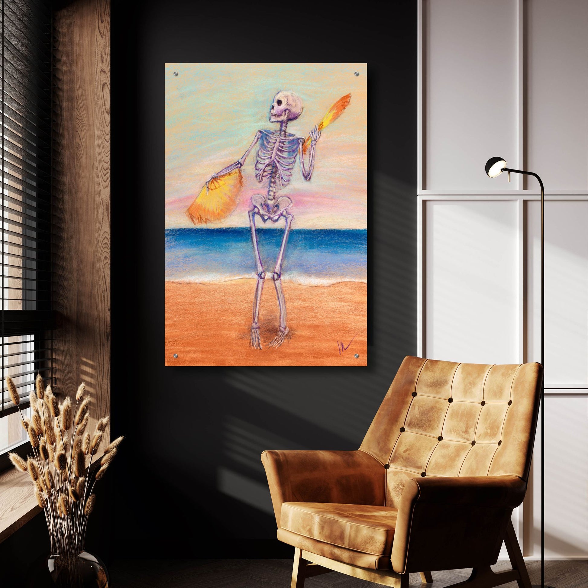 Epic Art 'Skelly Dancer No. 10' by Marie Marfia Fine Art, Acrylic Glass Wall Art,24x36