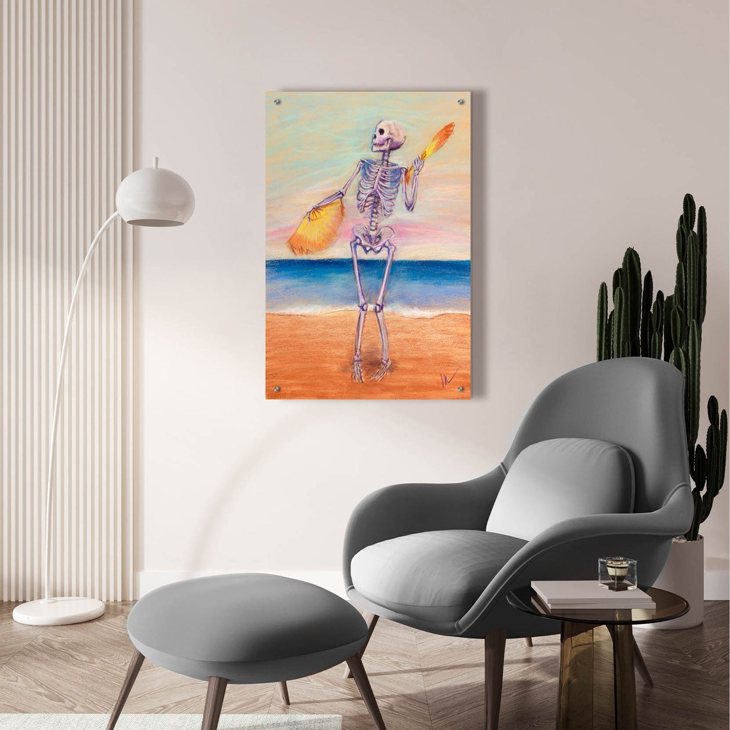 Epic Art 'Skelly Dancer No. 10' by Marie Marfia Fine Art, Acrylic Glass Wall Art,24x36