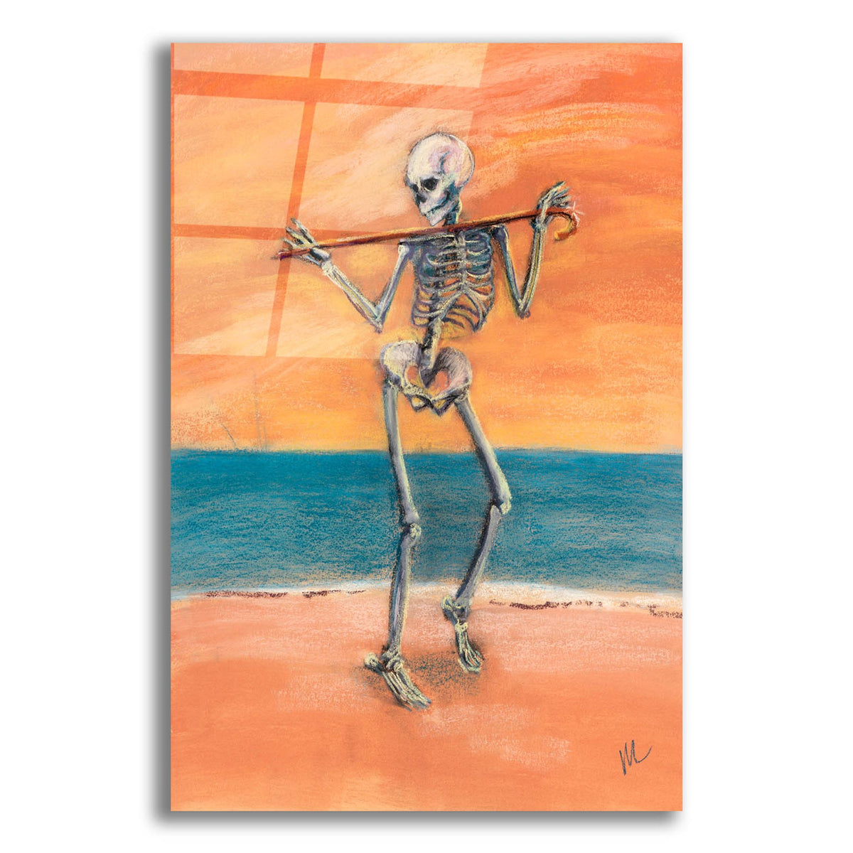 Epic Art 'Skelly Dancer No. 11' by Marie Marfia Fine Art, Acrylic Glass Wall Art