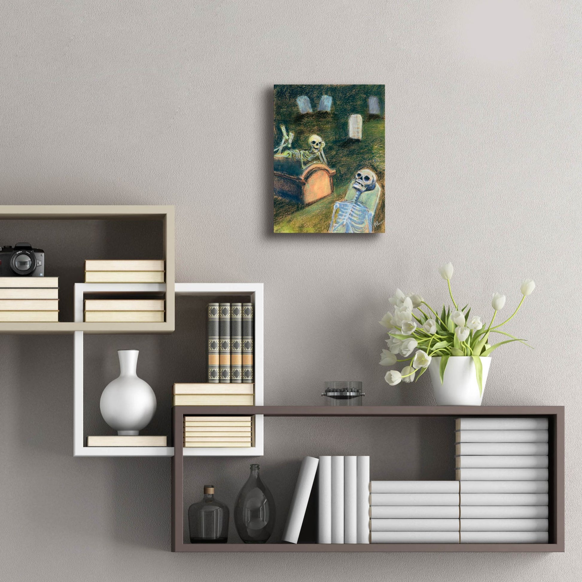 Epic Art 'There's nothing to do in this town' by Marie Marfia Fine Art, Acrylic Glass Wall Art,12x16