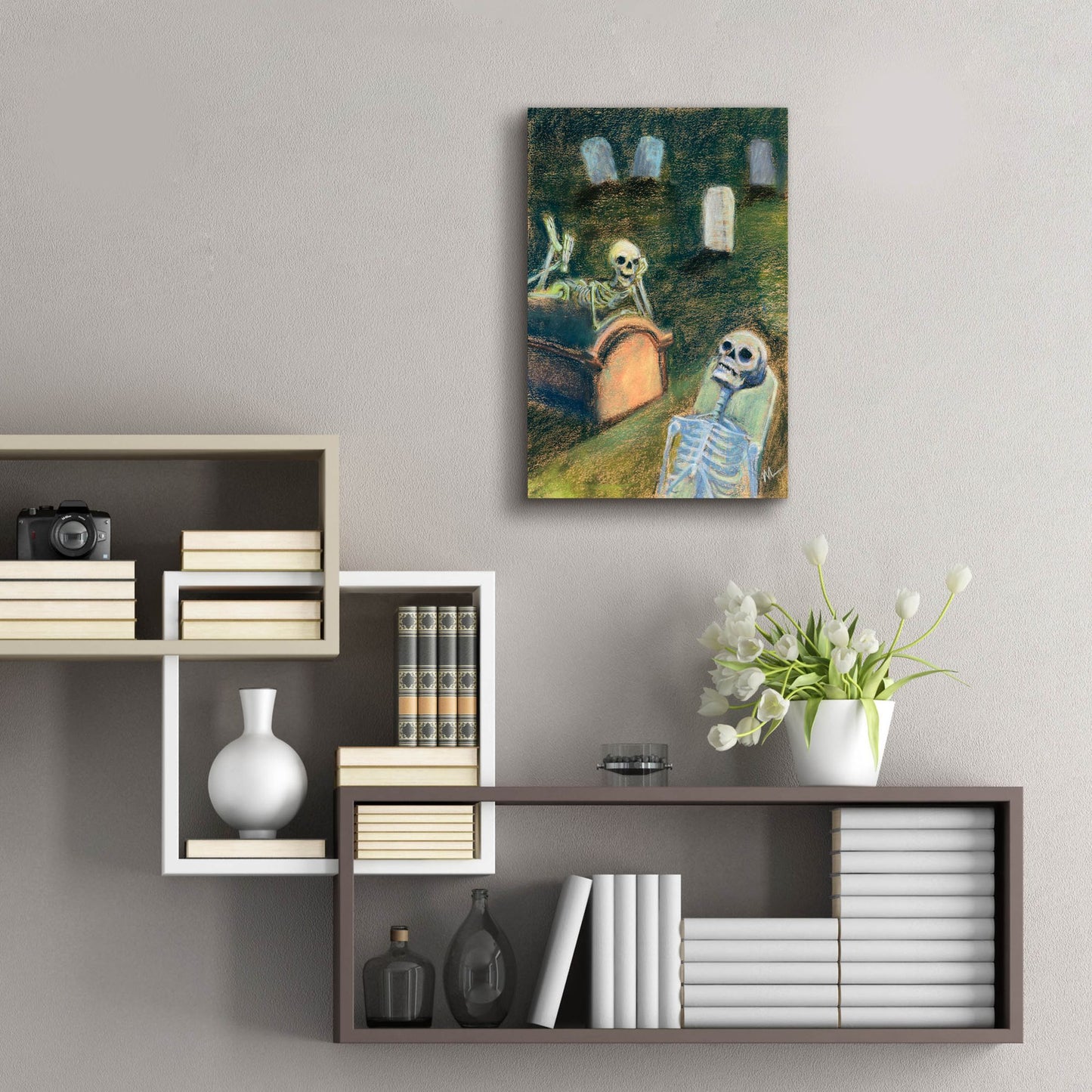 Epic Art 'There's nothing to do in this town' by Marie Marfia Fine Art, Acrylic Glass Wall Art,16x24