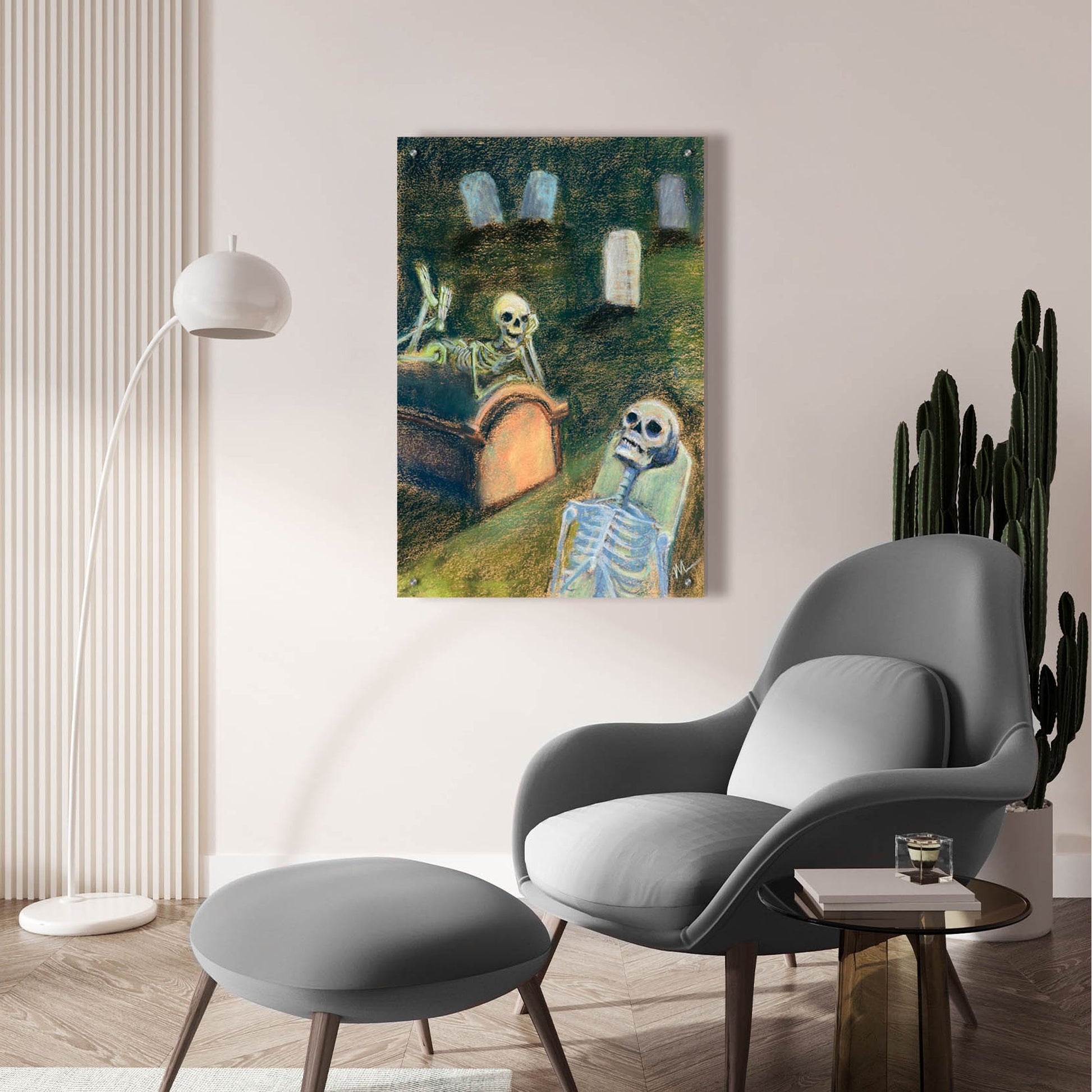 Epic Art 'There's nothing to do in this town' by Marie Marfia Fine Art, Acrylic Glass Wall Art,24x36