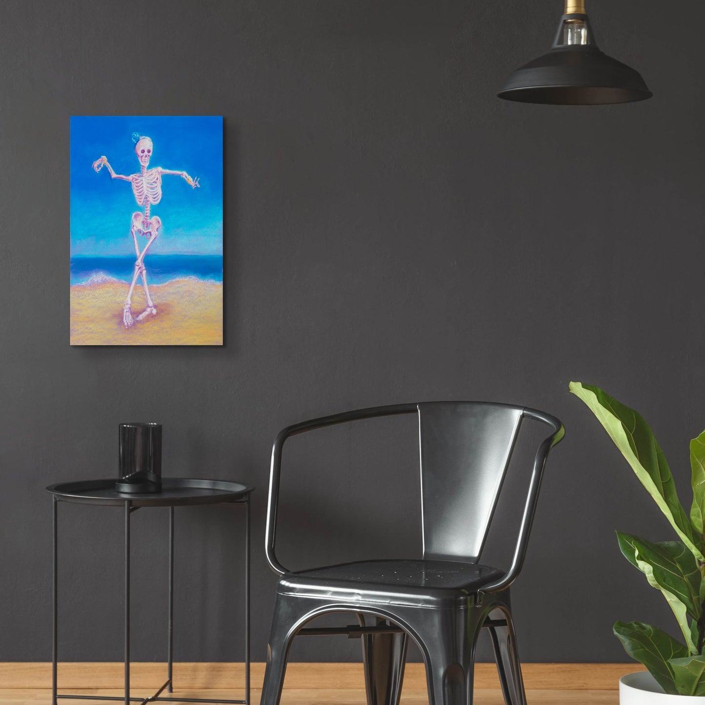 Epic Art 'Skelly Dancer I' by Marie Marfia Fine Art, Acrylic Glass Wall Art,16x24