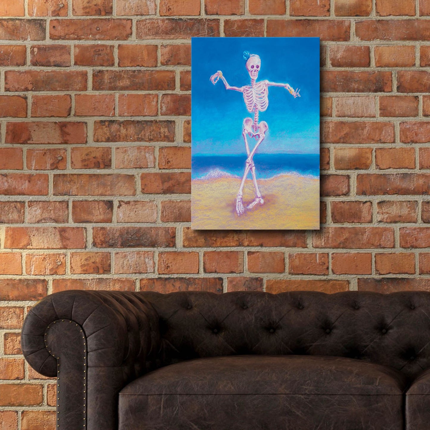 Epic Art 'Skelly Dancer I' by Marie Marfia Fine Art, Acrylic Glass Wall Art,16x24